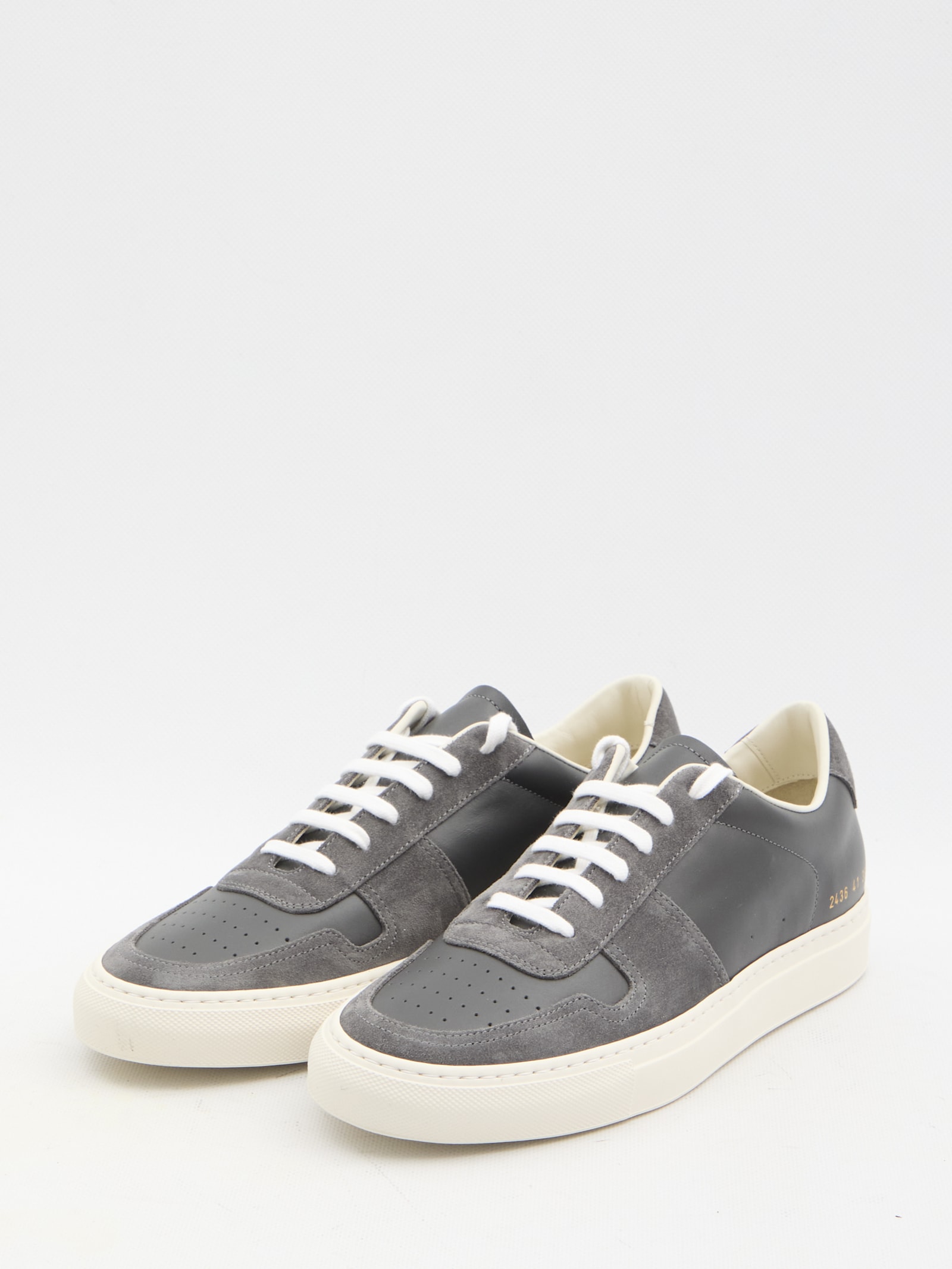 Shop Common Projects Bball Duo Sneakers In Grey