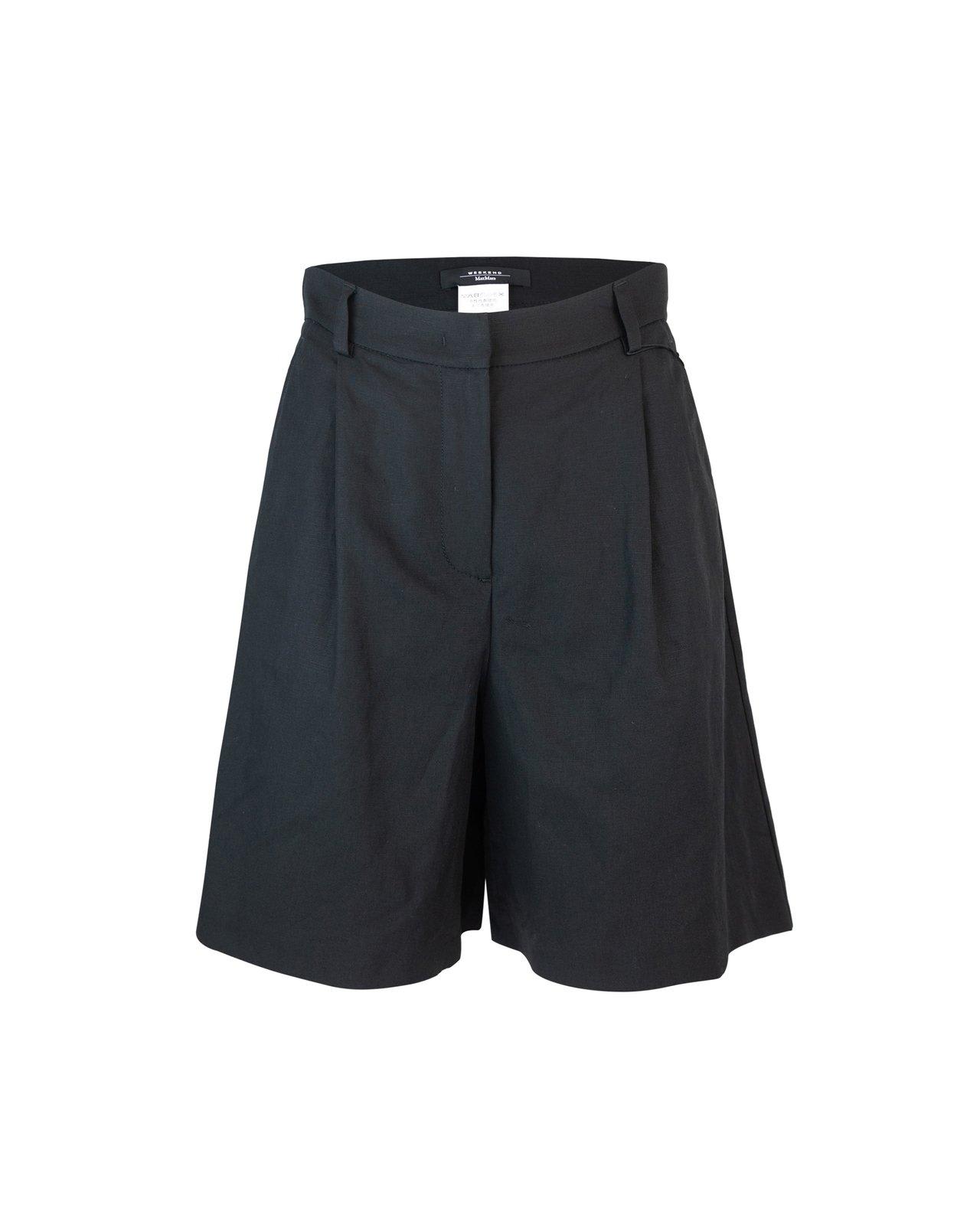 Shop Weekend Max Mara High Waist Shorts  In Black