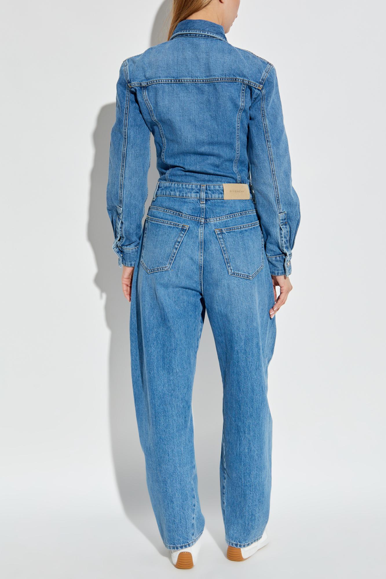 Givenchy Denim Jumpsuit In Blue