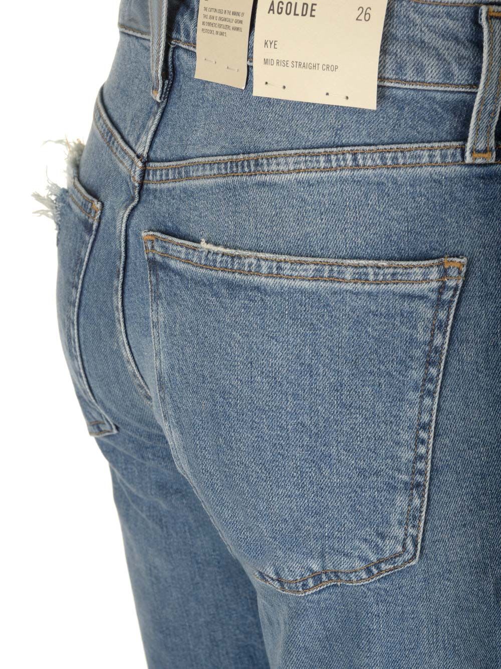 Shop Agolde Straight Leg Kye Jeans In Blue