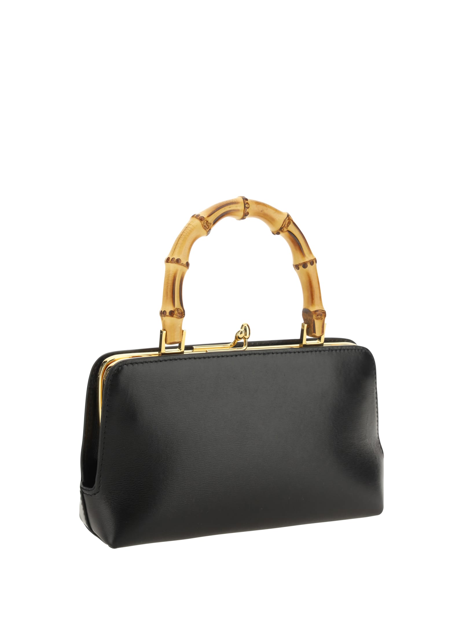 Shop Jil Sander Bamboo Handbag In Black