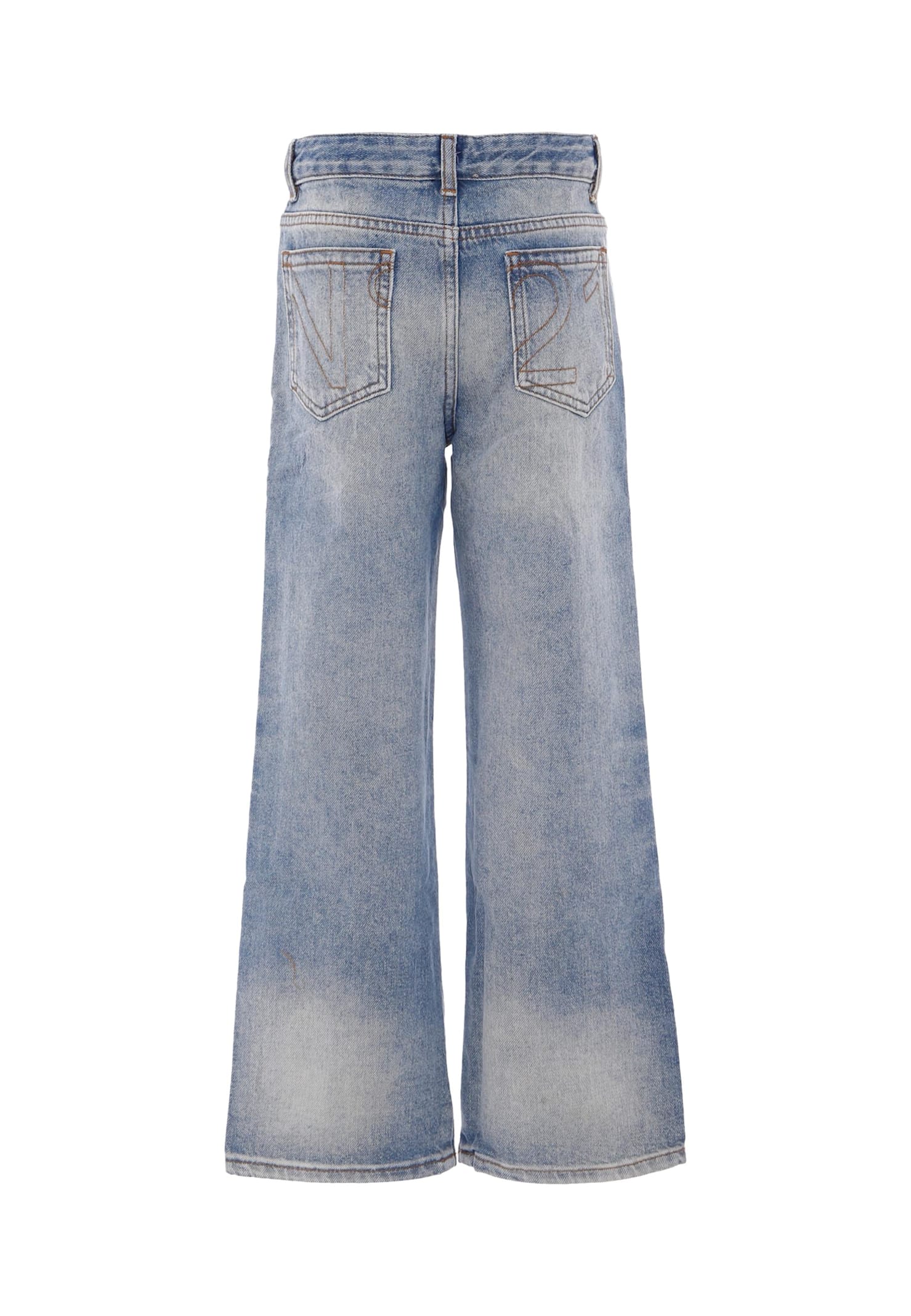 N°21 Dnim Jeans For Girl With Logo In Blue