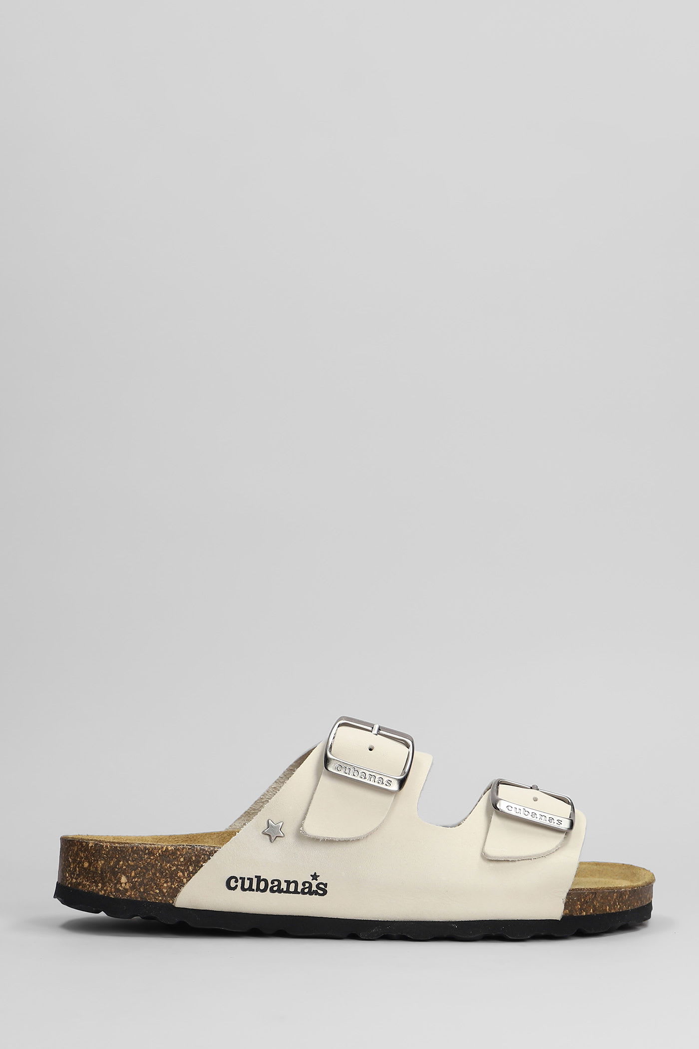 Amalia Flats In White Leather