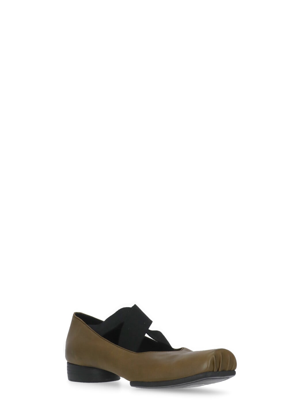 Uma Wang Brown Smooth Leather Ballet Shoes In Brown