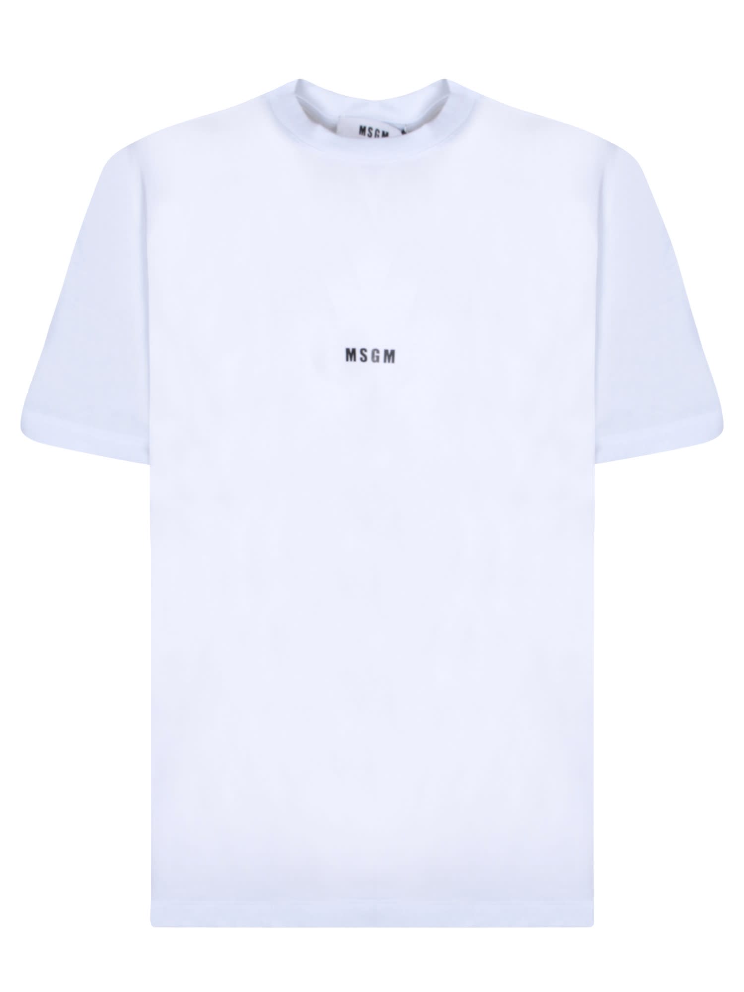Shop Msgm Micro Logo White T-shirt