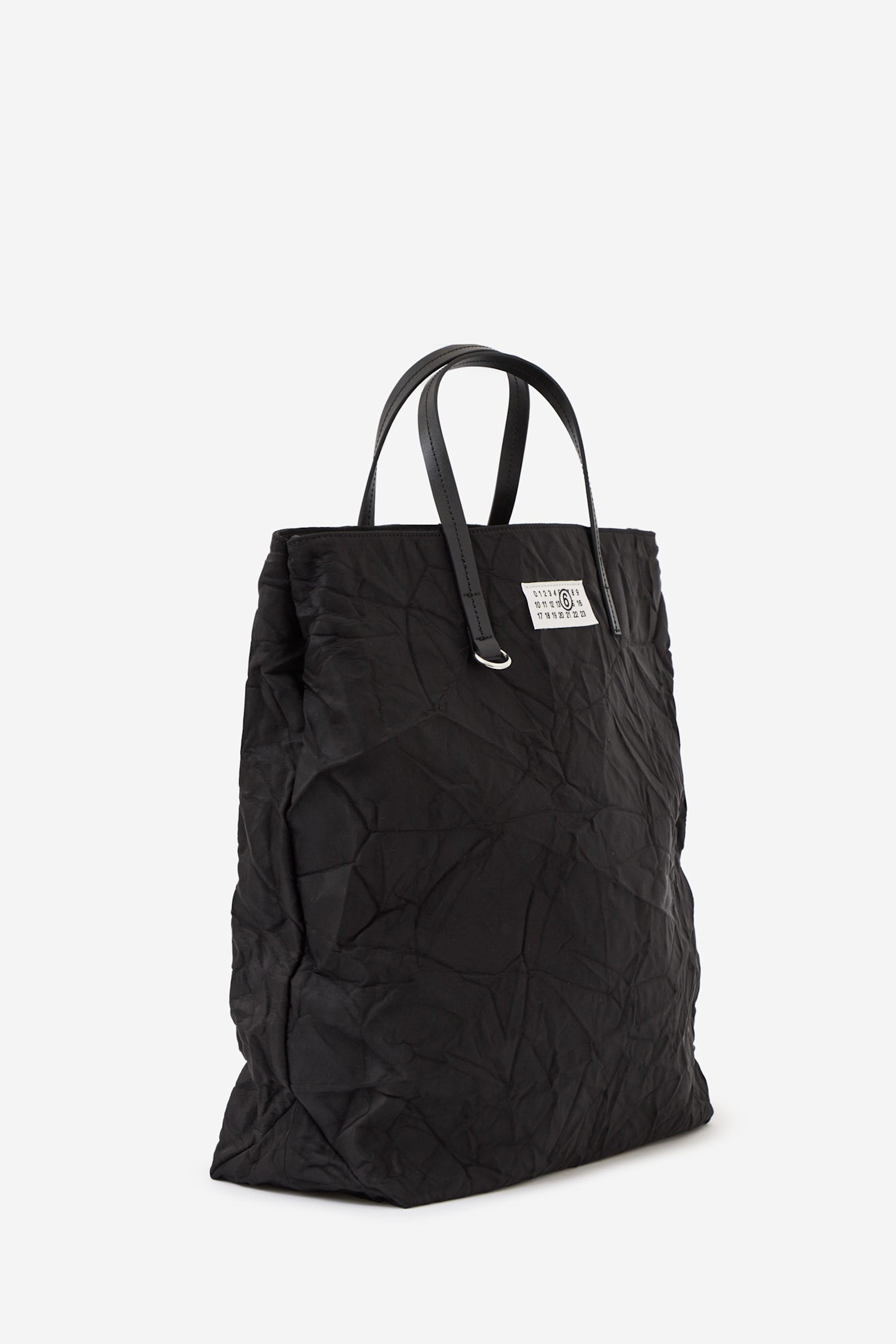 Shop Mm6 Maison Margiela Shopping Wrinkle Bag In Black