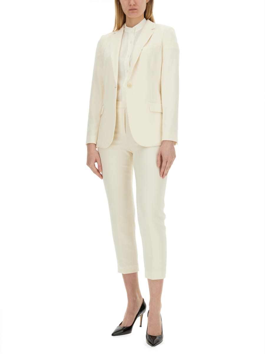 Shop Theory Pants Treeca In Ivory