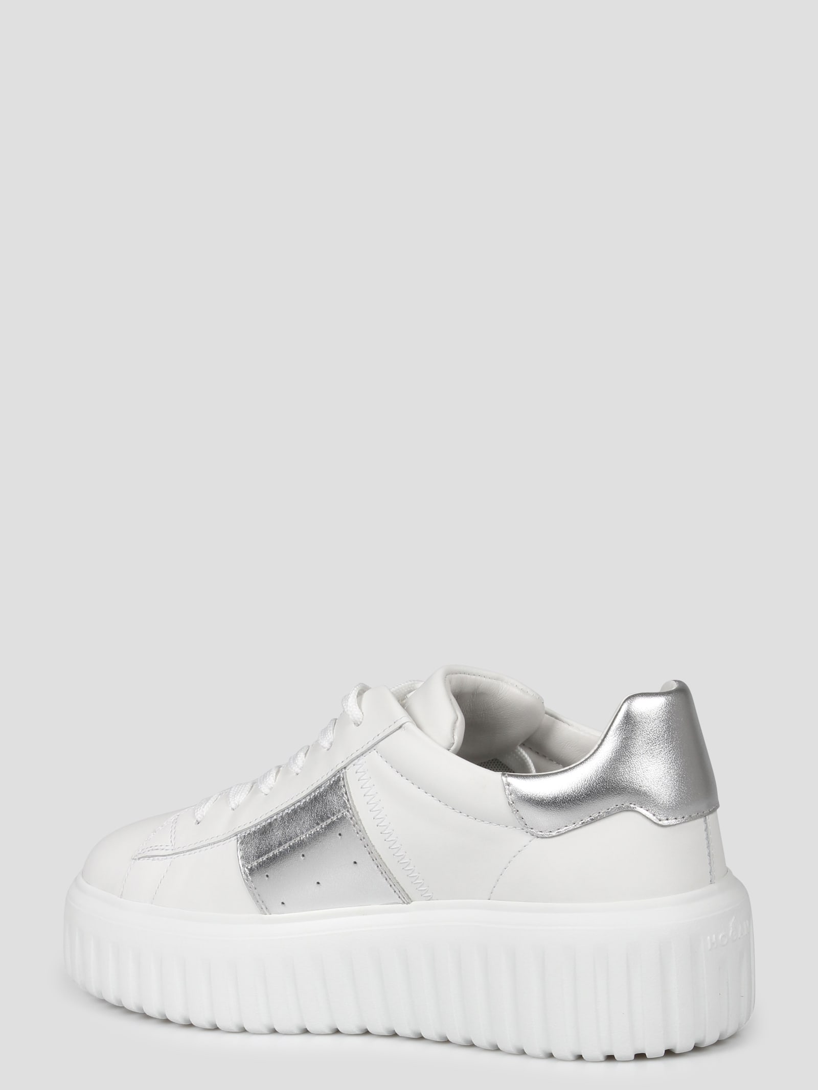 Shop Hogan H-stripes Sneakers In White