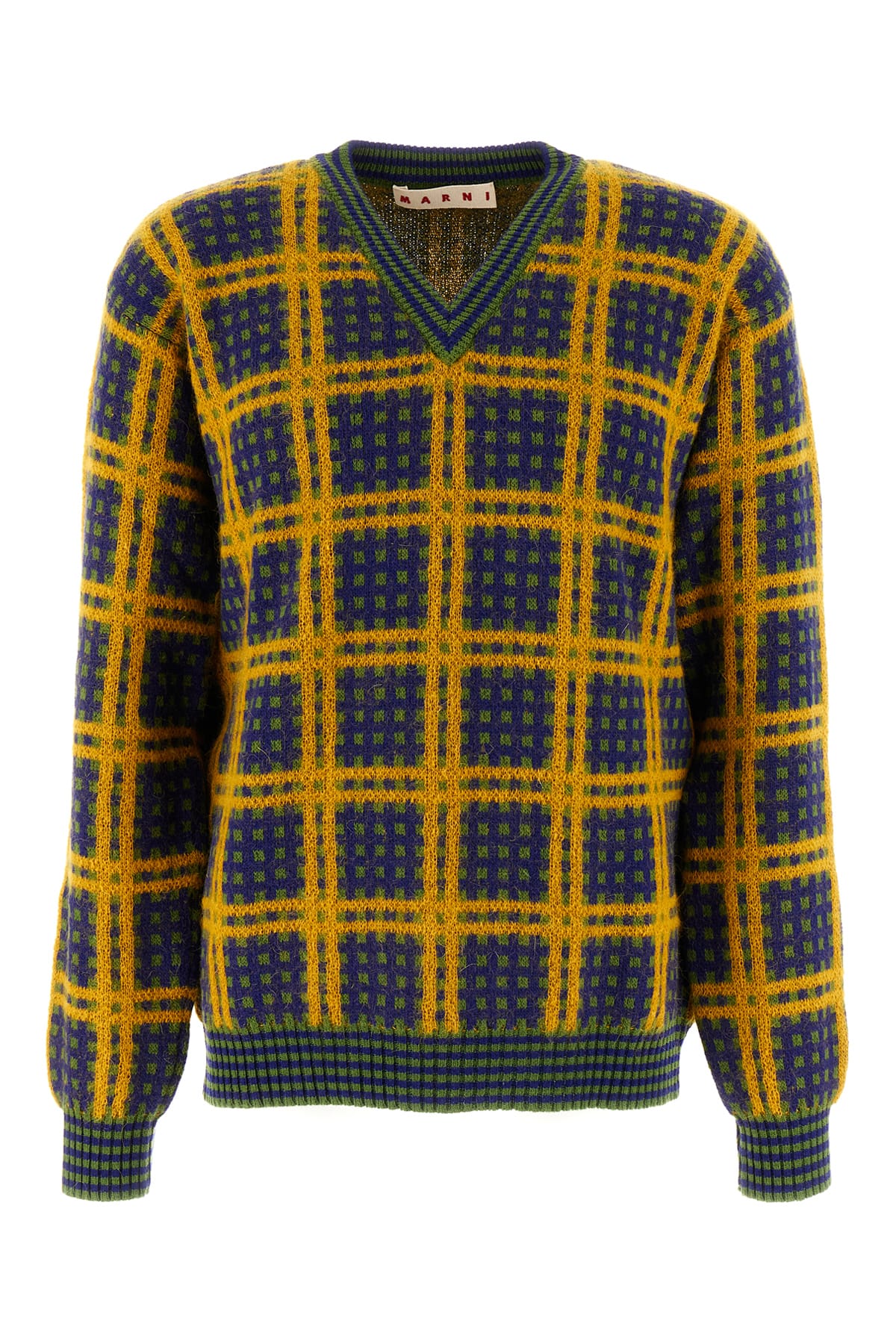 Marni Multicolor Wool Blend Sweater In Chv39