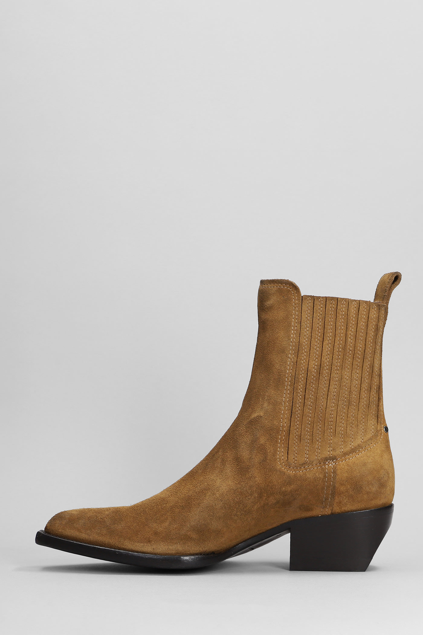Shop Golden Goose Debbie Texan Ankle Boots In Leather Color Suede