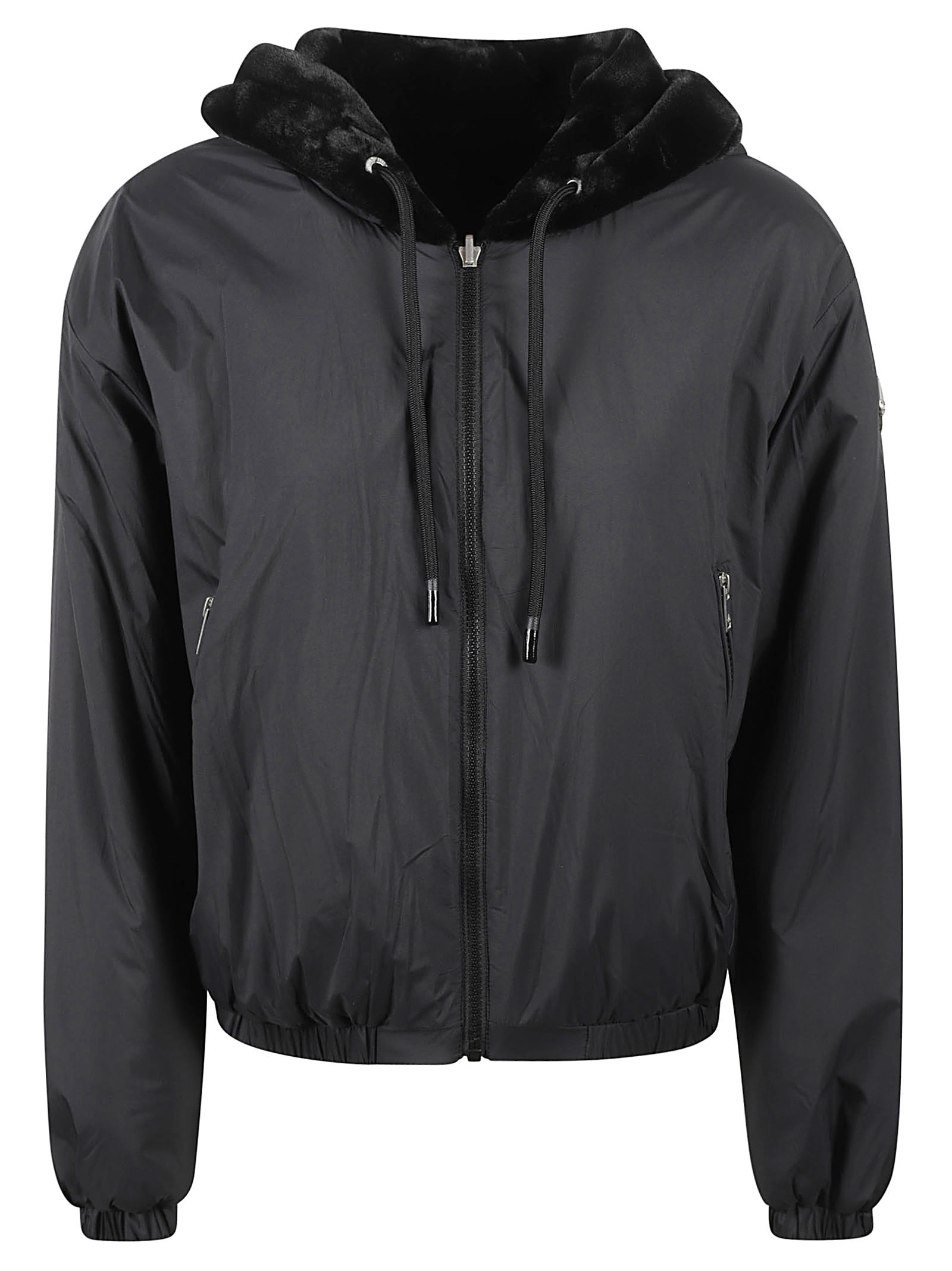 Moose Knuckles Pocket Zip Windbreaker In Black