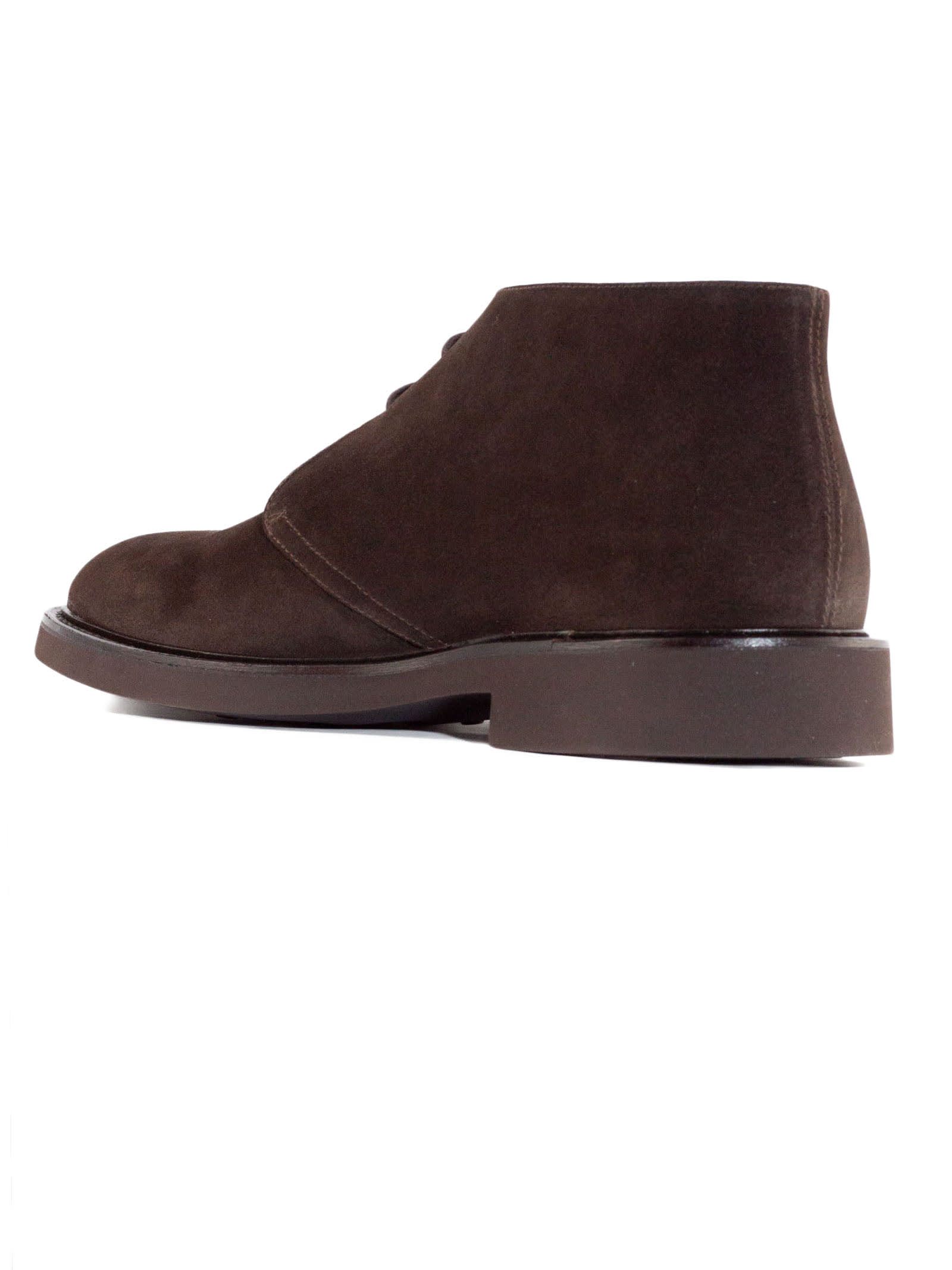 Shop Doucal's Brown Mink Suede Ankle Boot