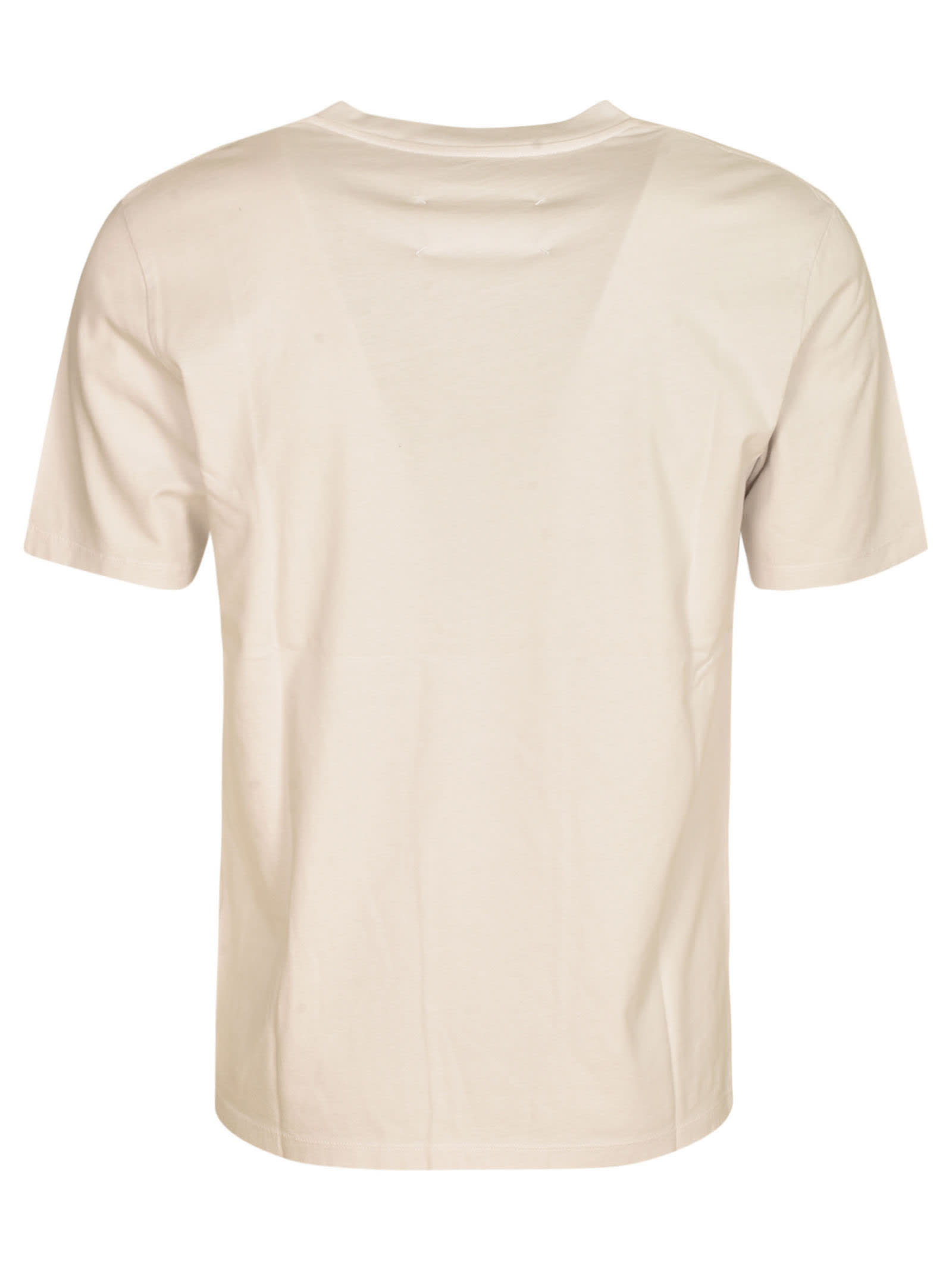 Shop Maison Margiela Regular Plain T-shirt In White