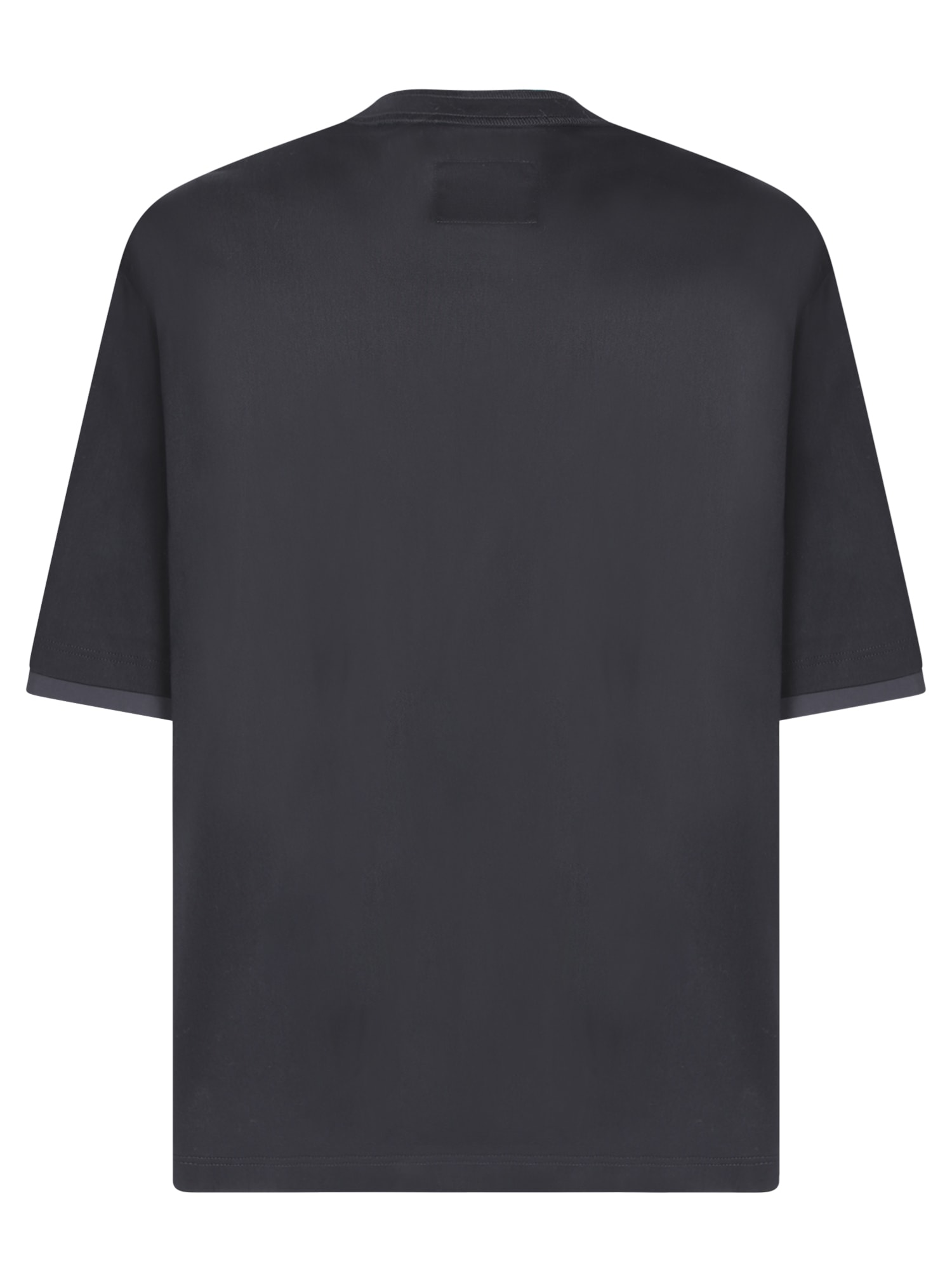 Shop Sacai Black Zip Pocket T-shirt