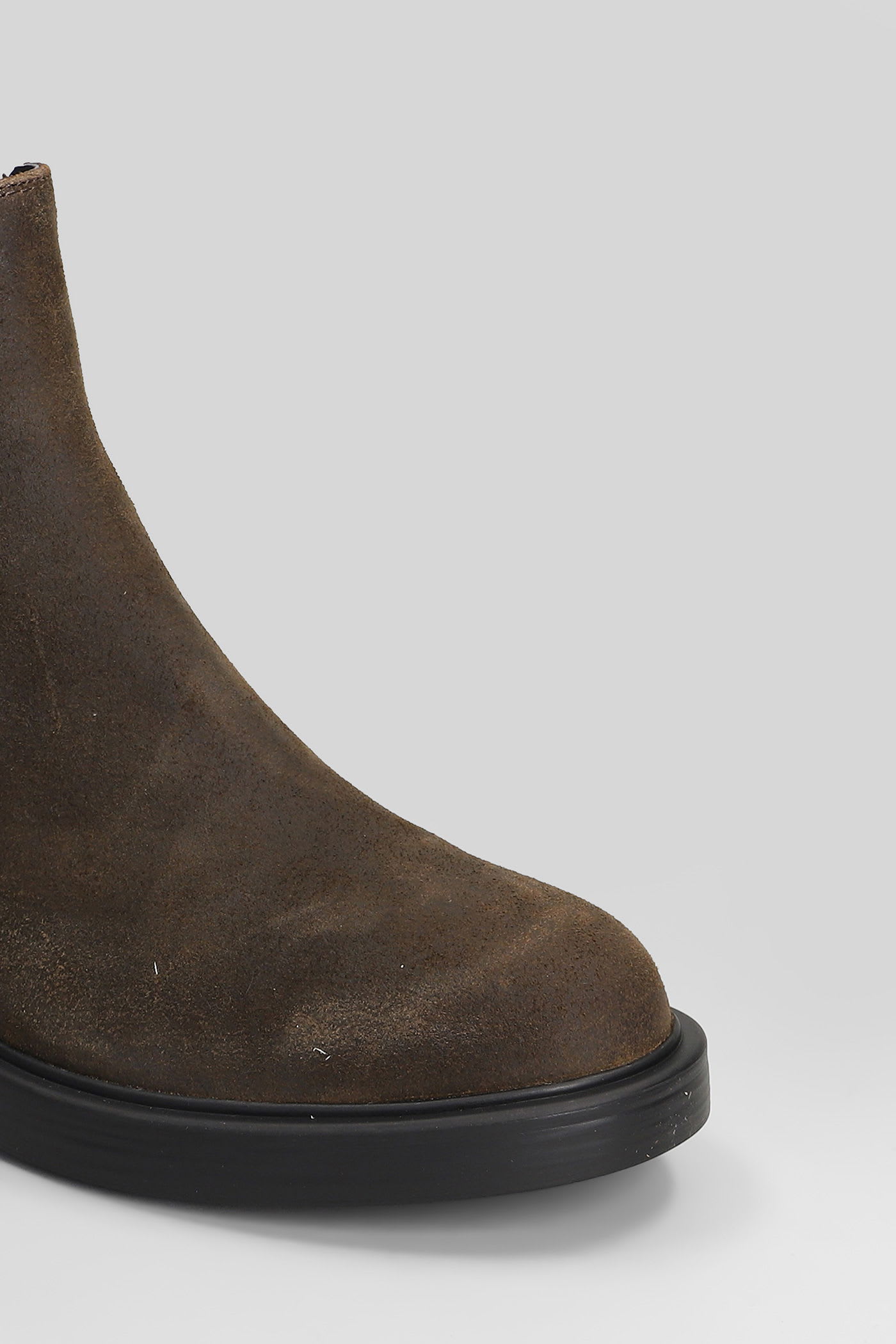 Camper Dean Ankle Boots In Brown Suede In Multi