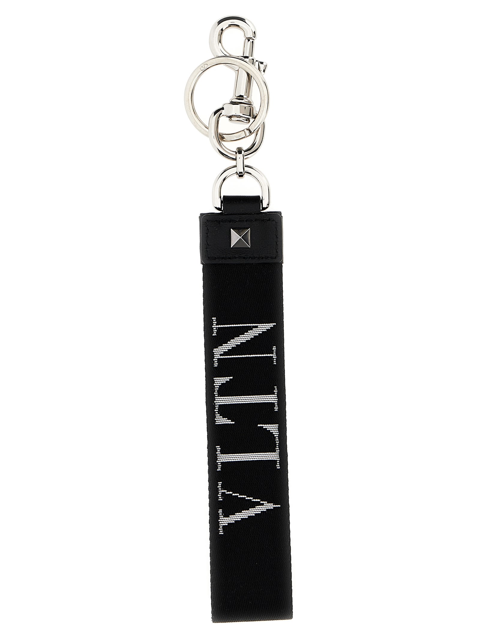 Valentino Garavani Vltn Rockstud Keyring In Black | ModeSens