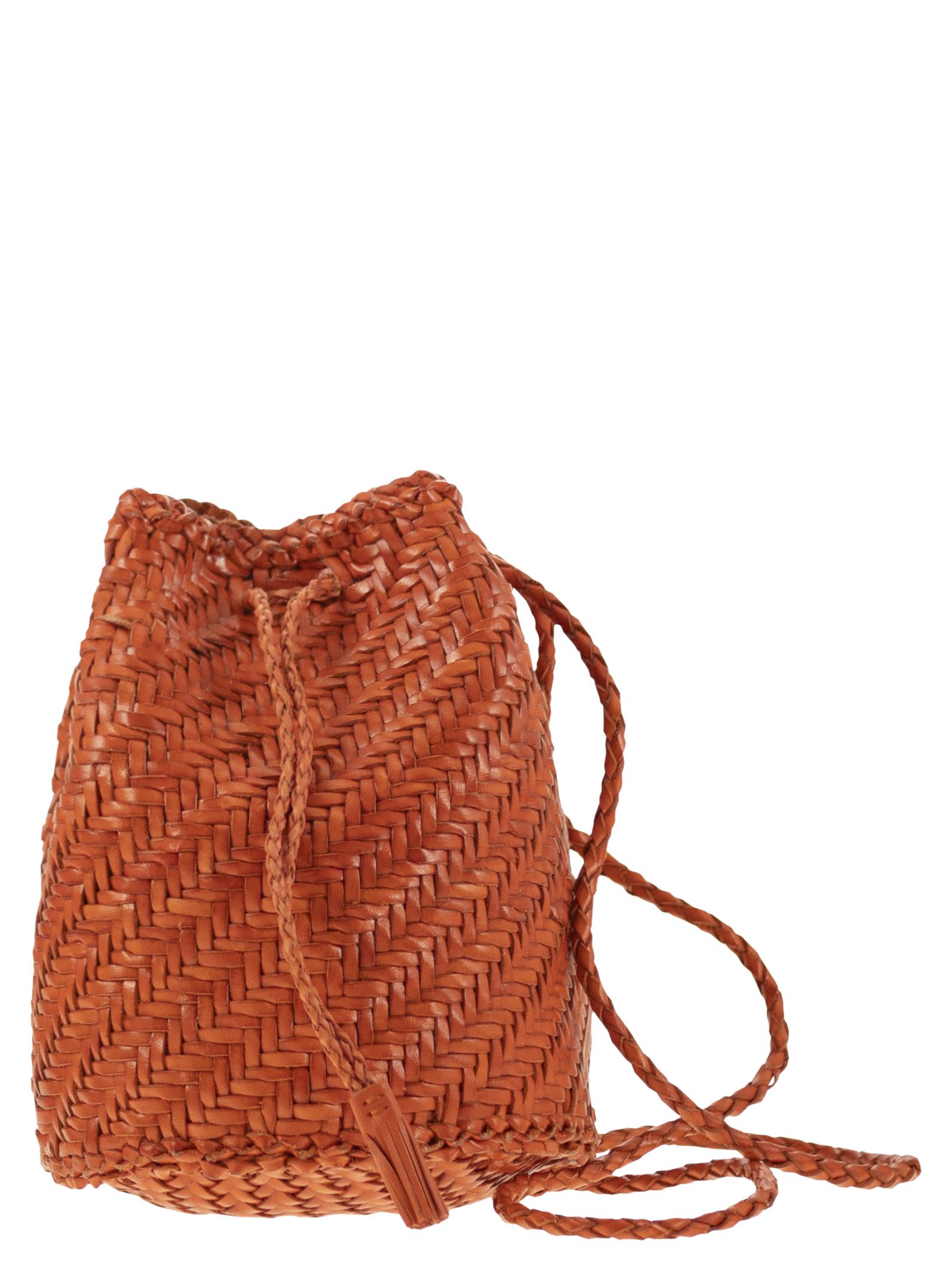 Pompom - Woven Leather Bag