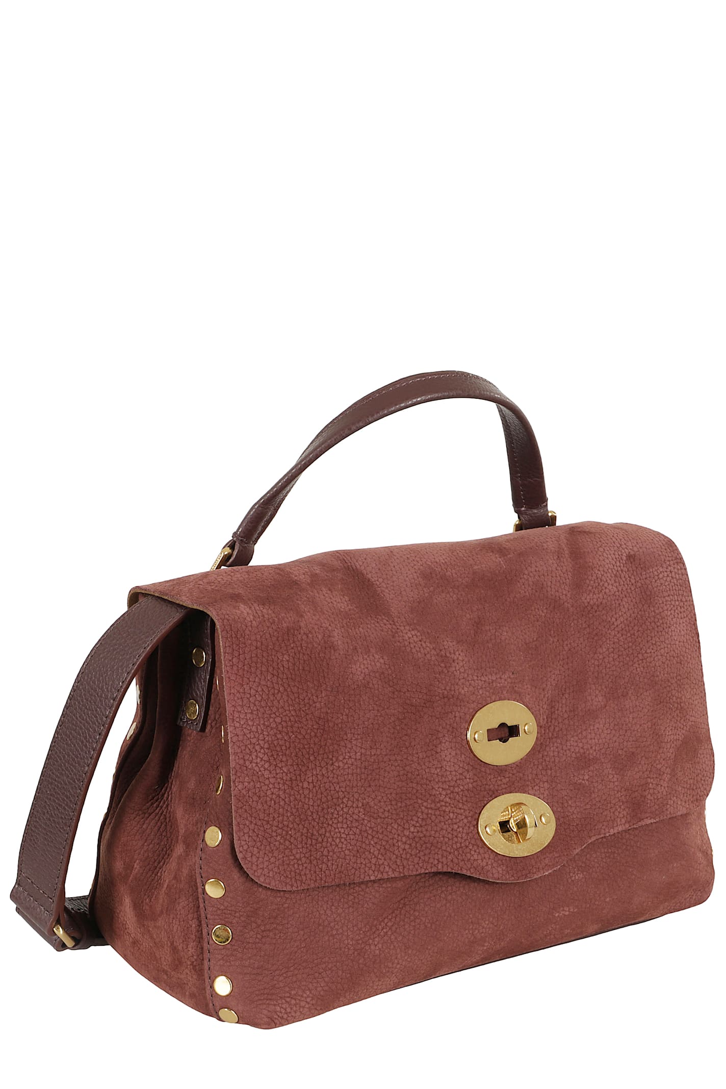Zanellato Shoulder Bag With Metal Hardware And Studs In Brown