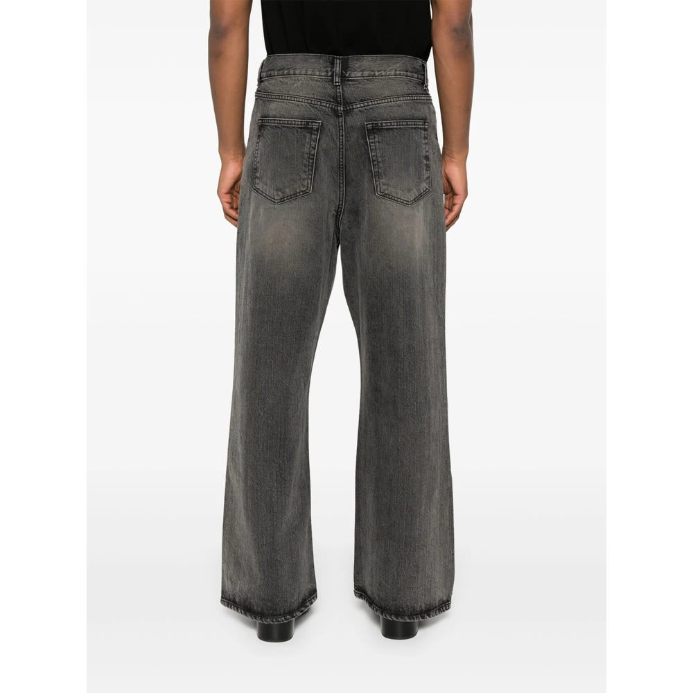 Tonywack Denim Wide-leg Jeans In Gray