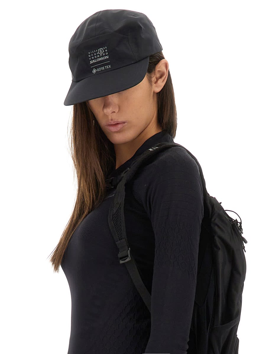 Mm6 Maison Margiela Mm6 X Salomon Technical Long Sleeve Top In Deep Black