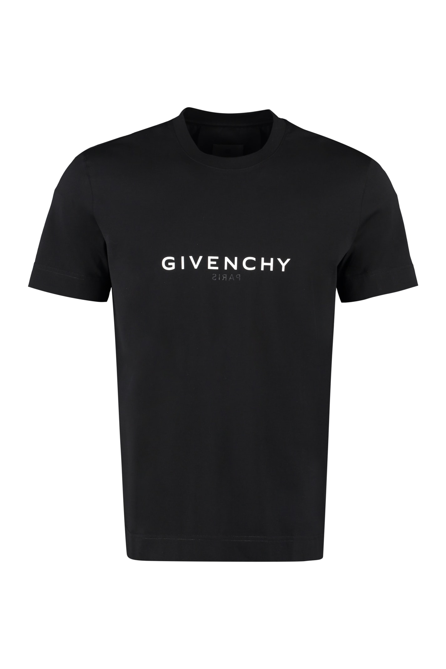 Shop Givenchy Cotton Crew-neck T-shirt In Black