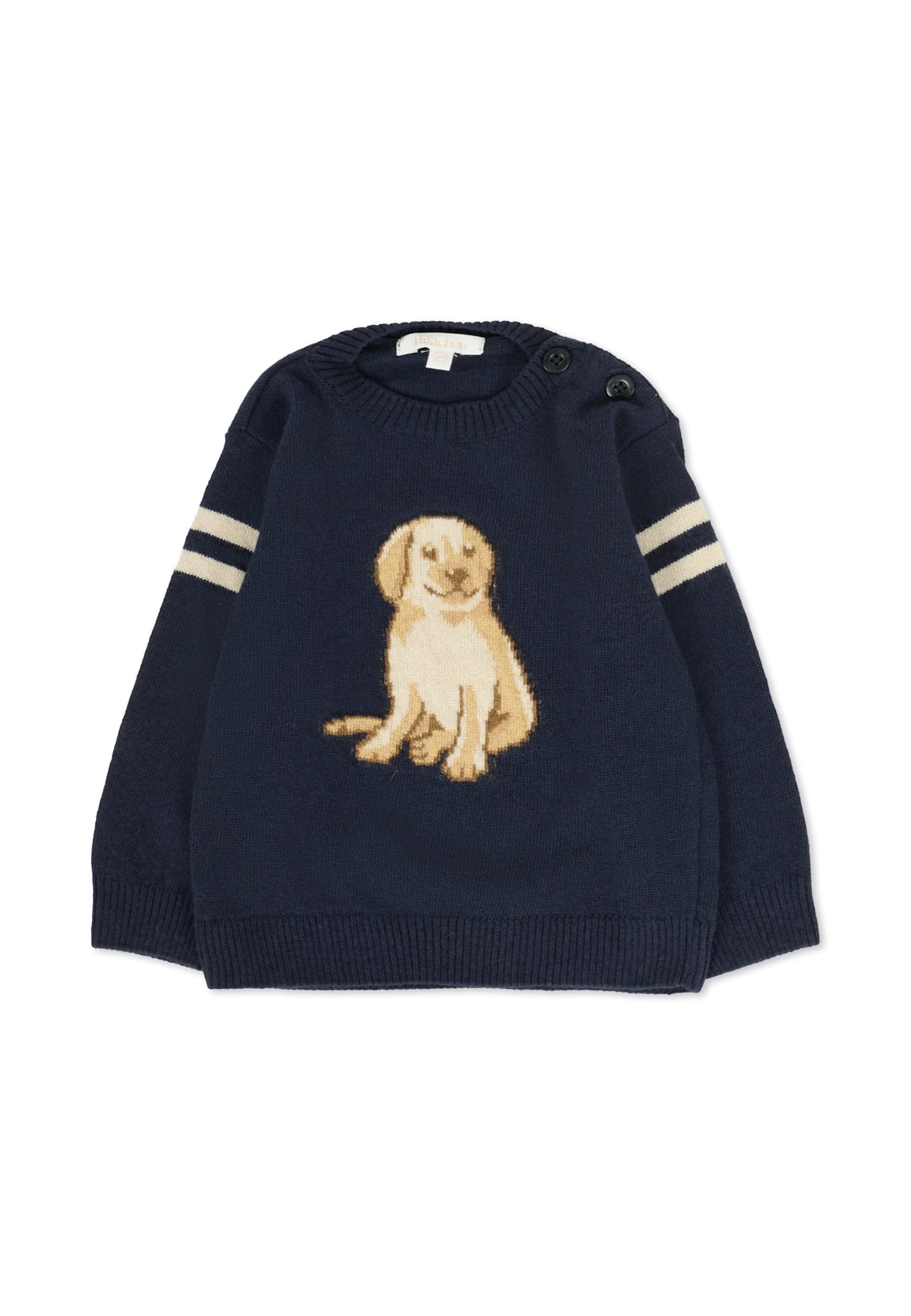Patachou Blue Sweater For Baby Boy With Dog In Blue