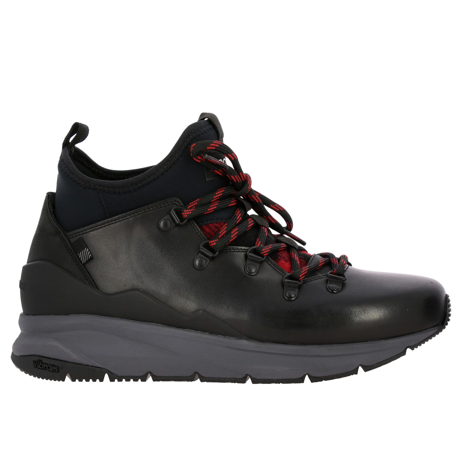 Woolrich Sneakers Woolrich Boots In Leather And Neoprene With Trekking Laces