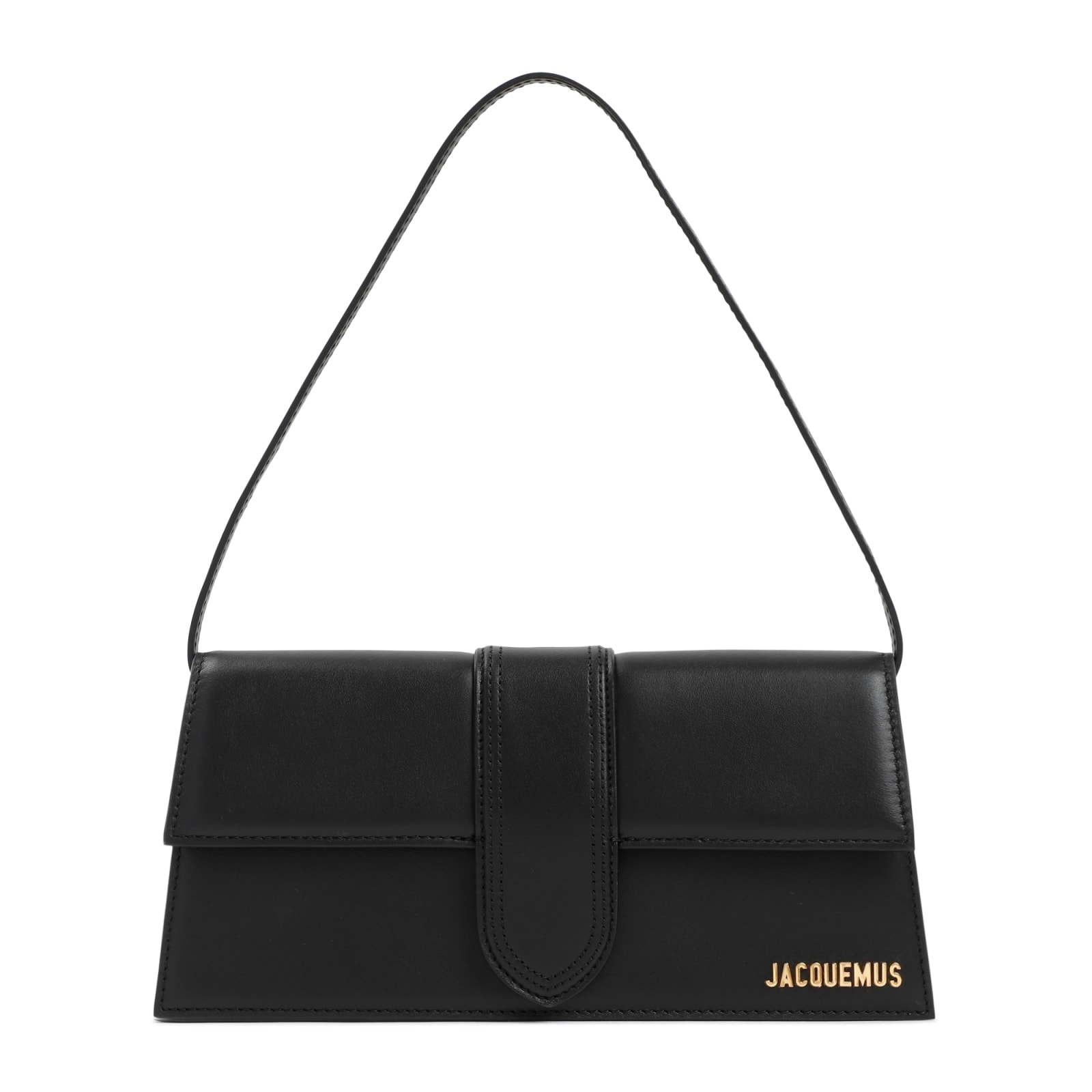 Jacquemus Le Bambino Small Leather Shoulder Bag In Black