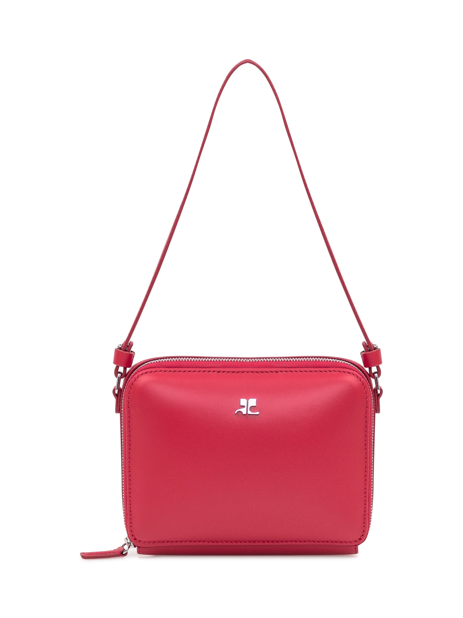 Shop Courrèges Cloud Chained Bag In Ruby