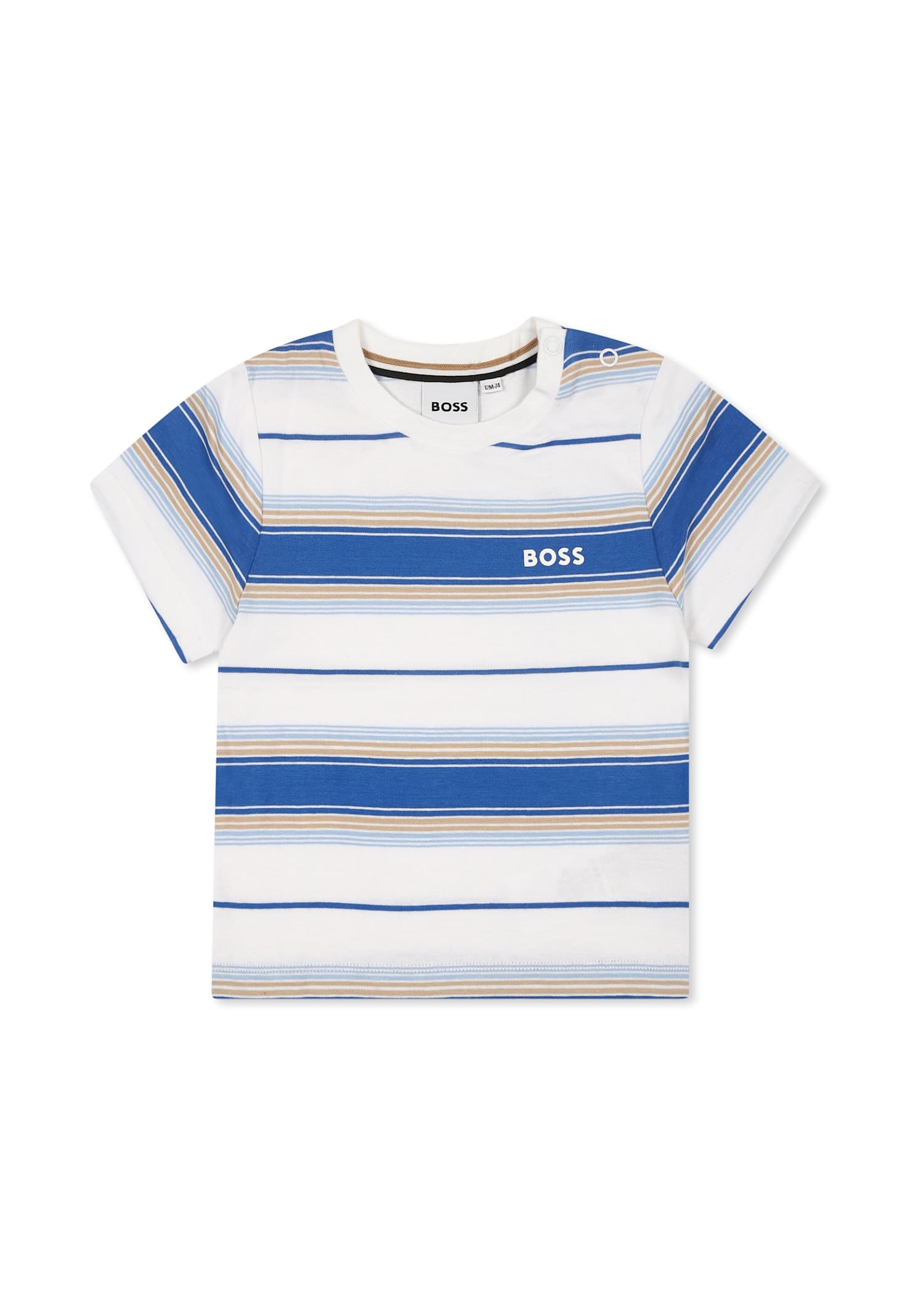 Hugo Boss White T-shirt For Baby Boy With Logo In White