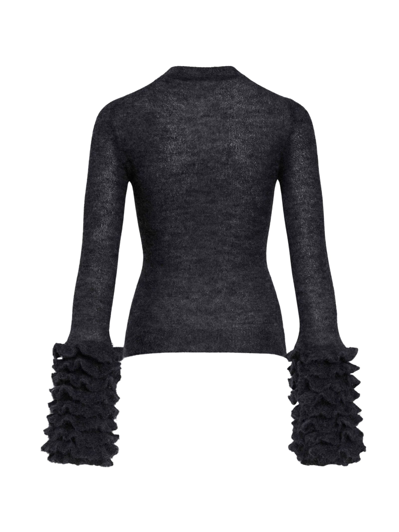Alaïa Alaia Women Ruffled Sweater In Black