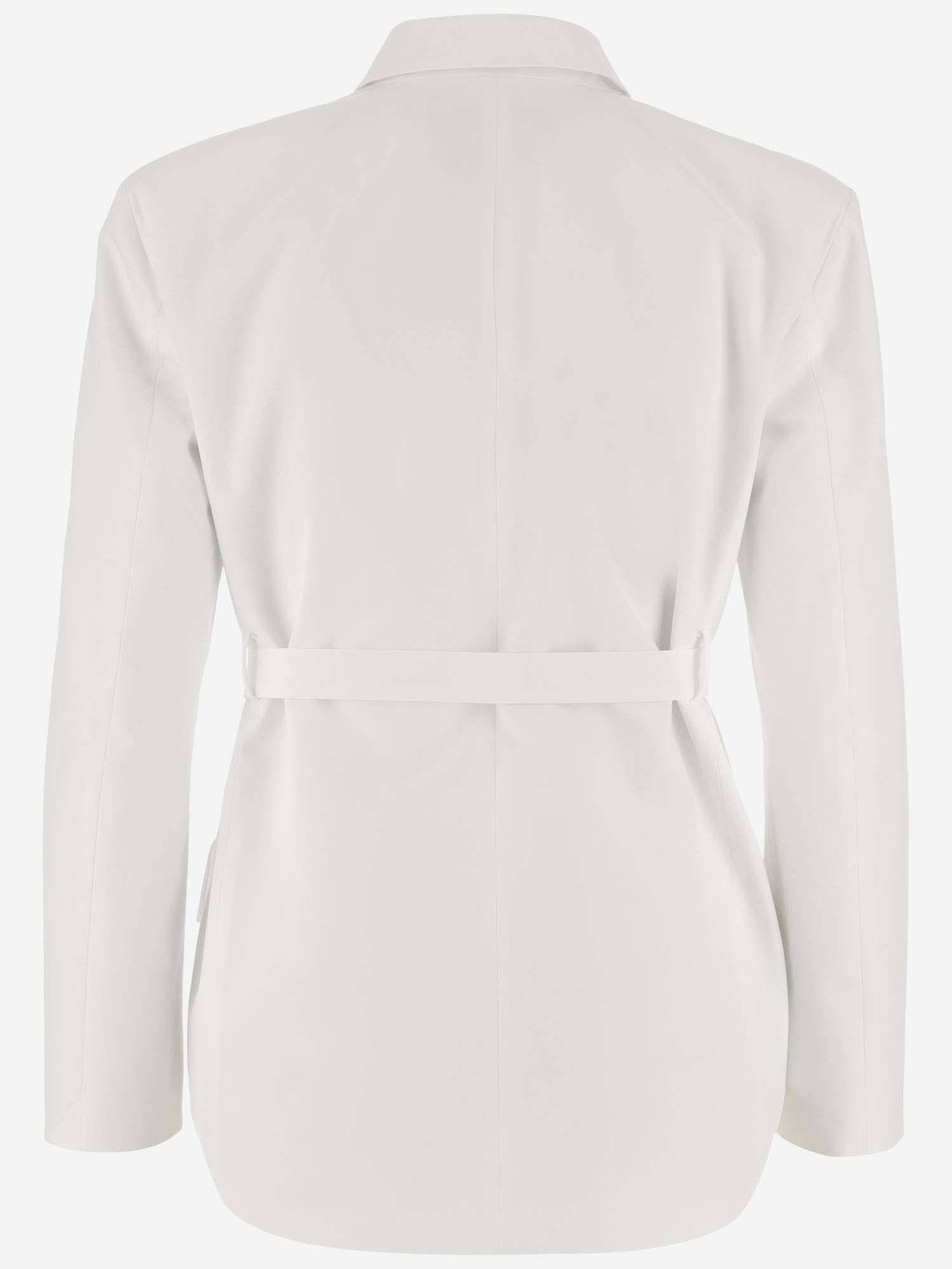 Valentino Compact Poplin Caban In White