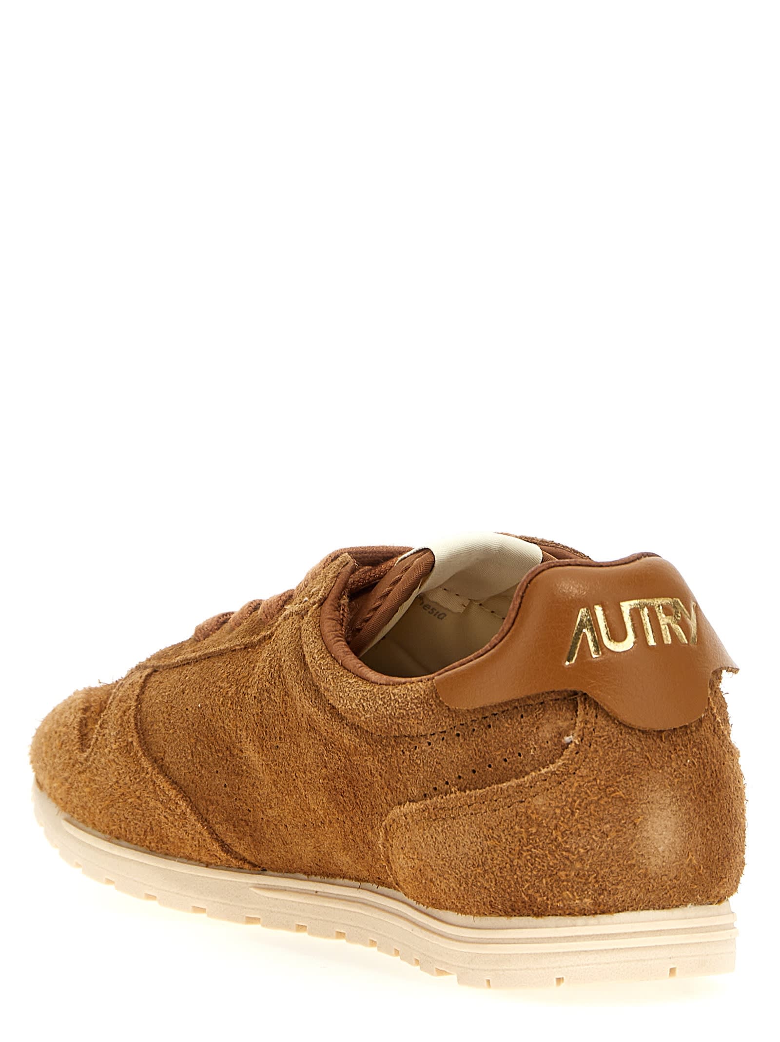 Autry 'windspin Low' Brown Sneaker With Logo On The Side And On The Heel In Brown