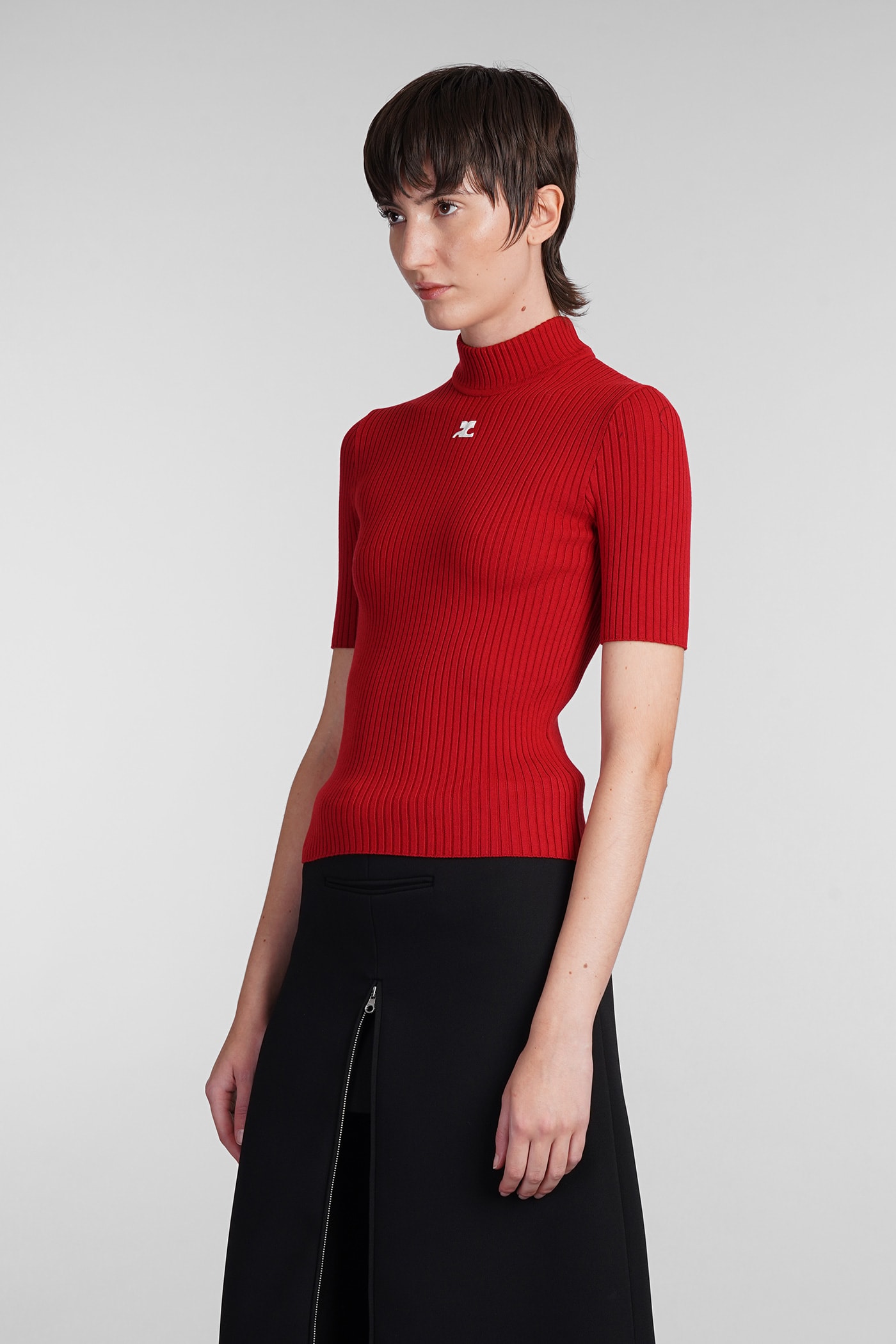 COURRÈGES KNITWEAR IN RED VISCOSE 