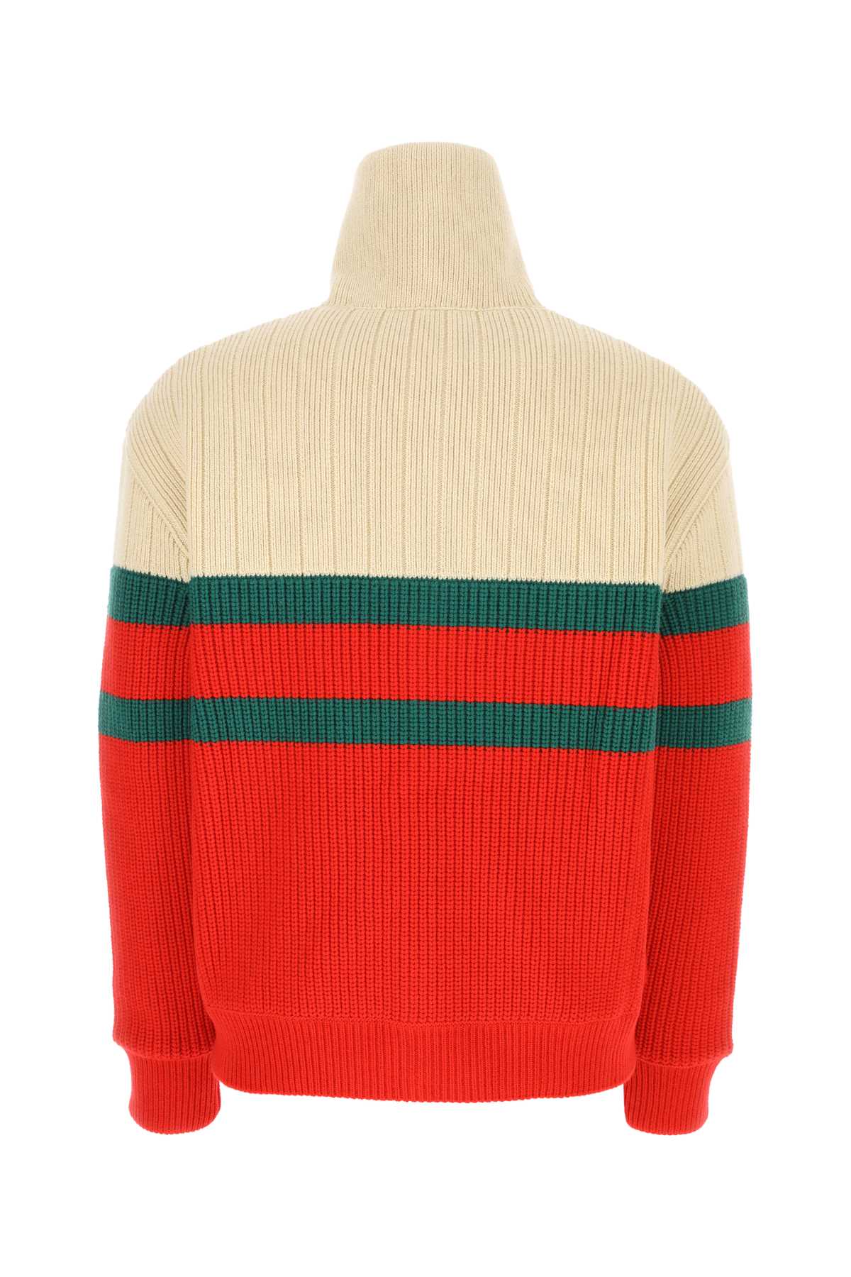 Shop Gucci Multicolor Wool Padded Cardigan