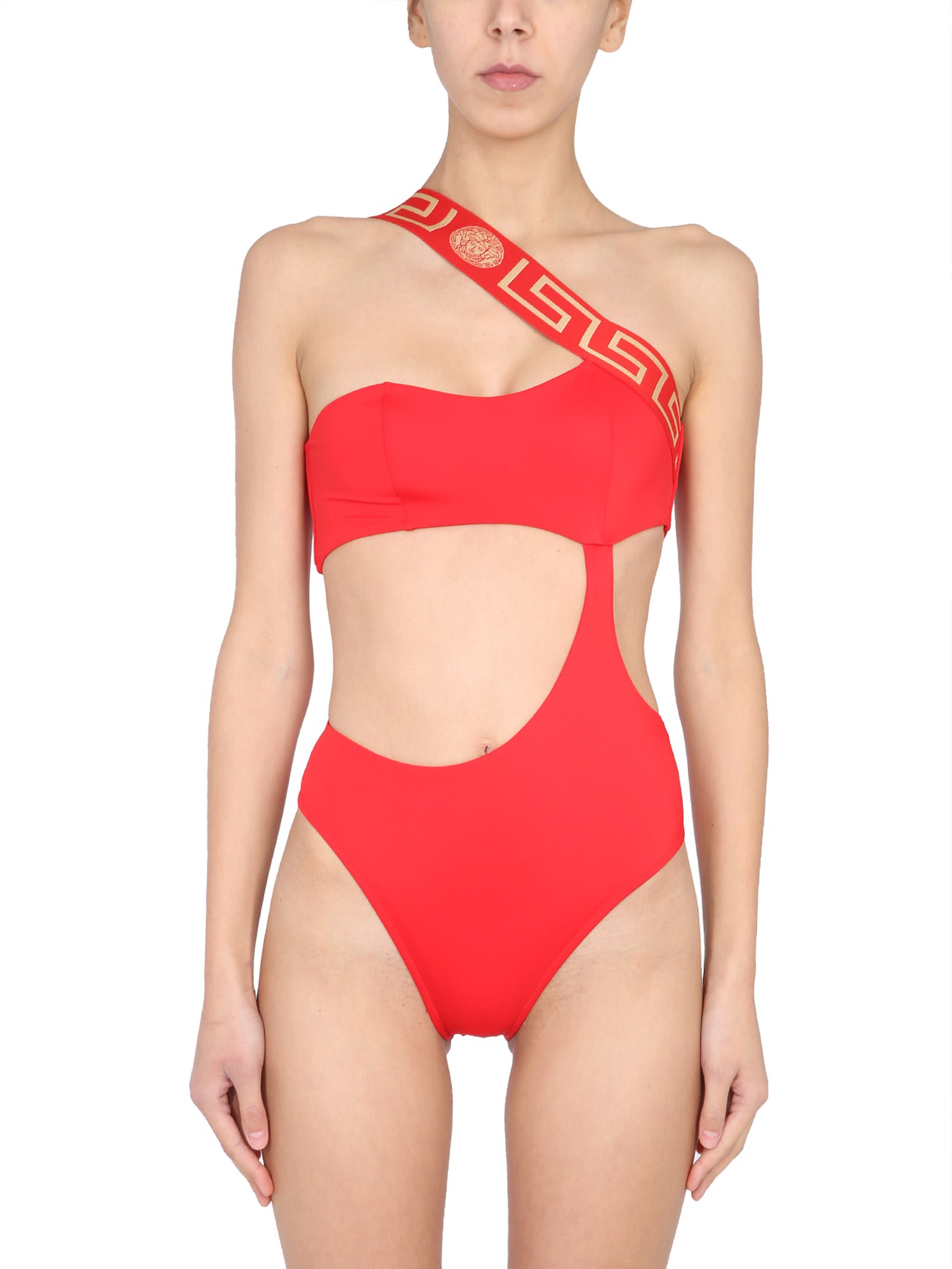 Versace Swimsuit In Rosso