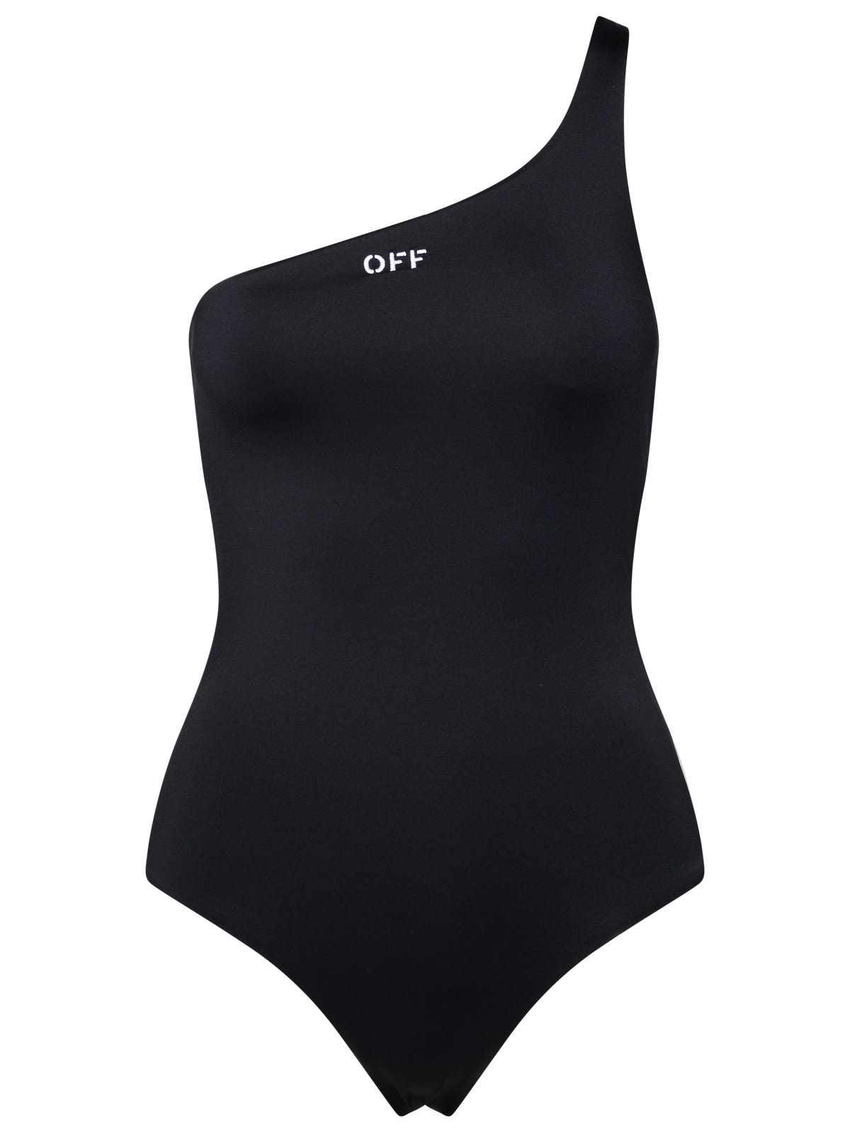 Shop Off-white Black Polyamide Swimsuit In Nero