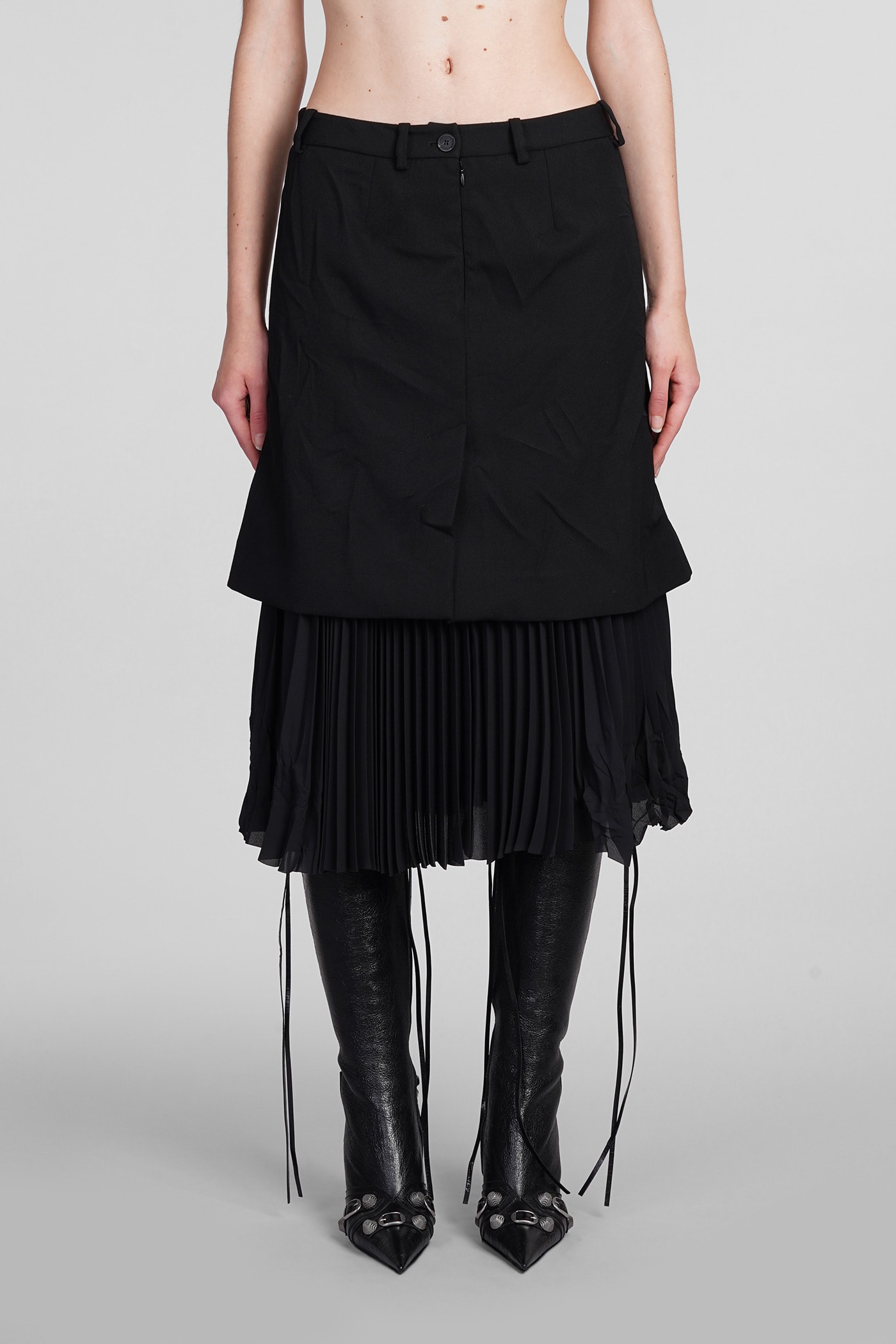 Balenciaga Skirt In Black Wool