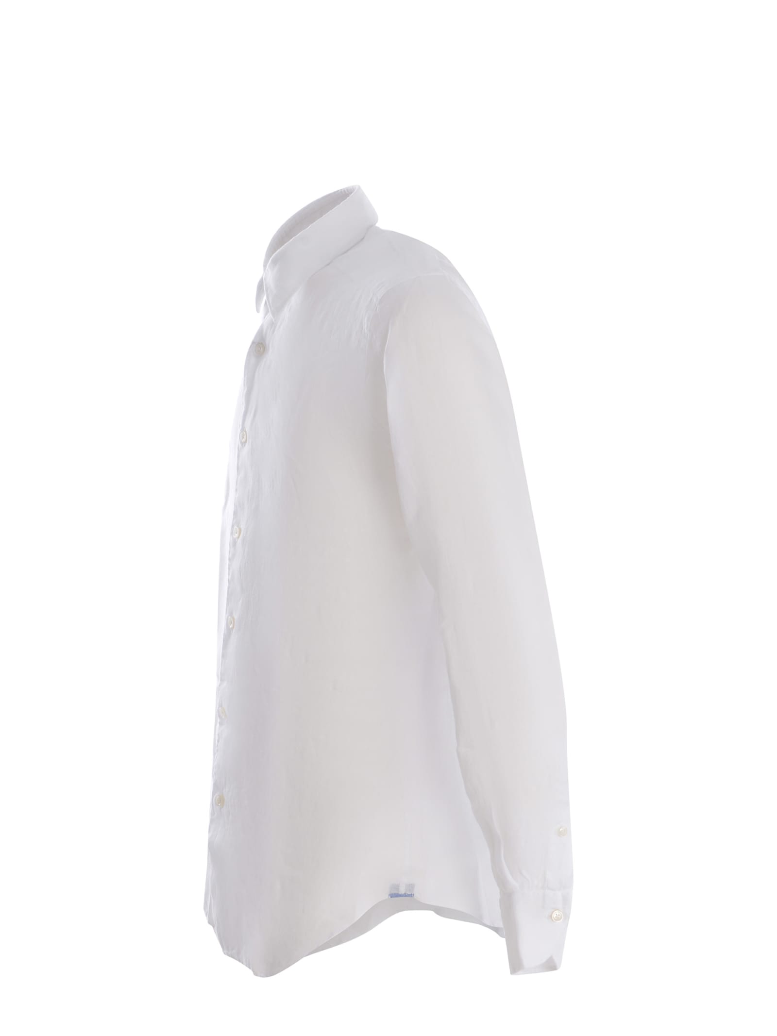 Shop Xacus Shirt  Made Of Linen In White