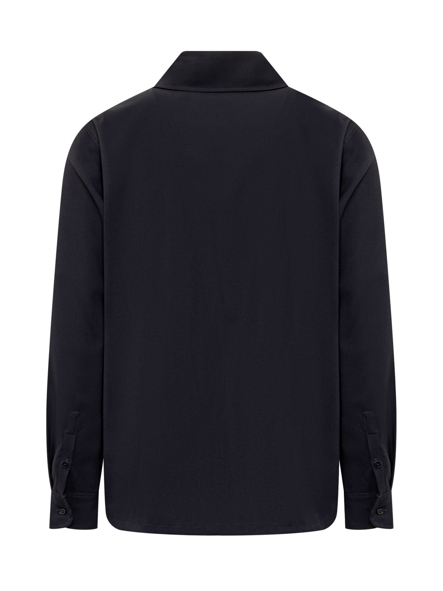 Shop Marni Shirt With Logo In Blublack