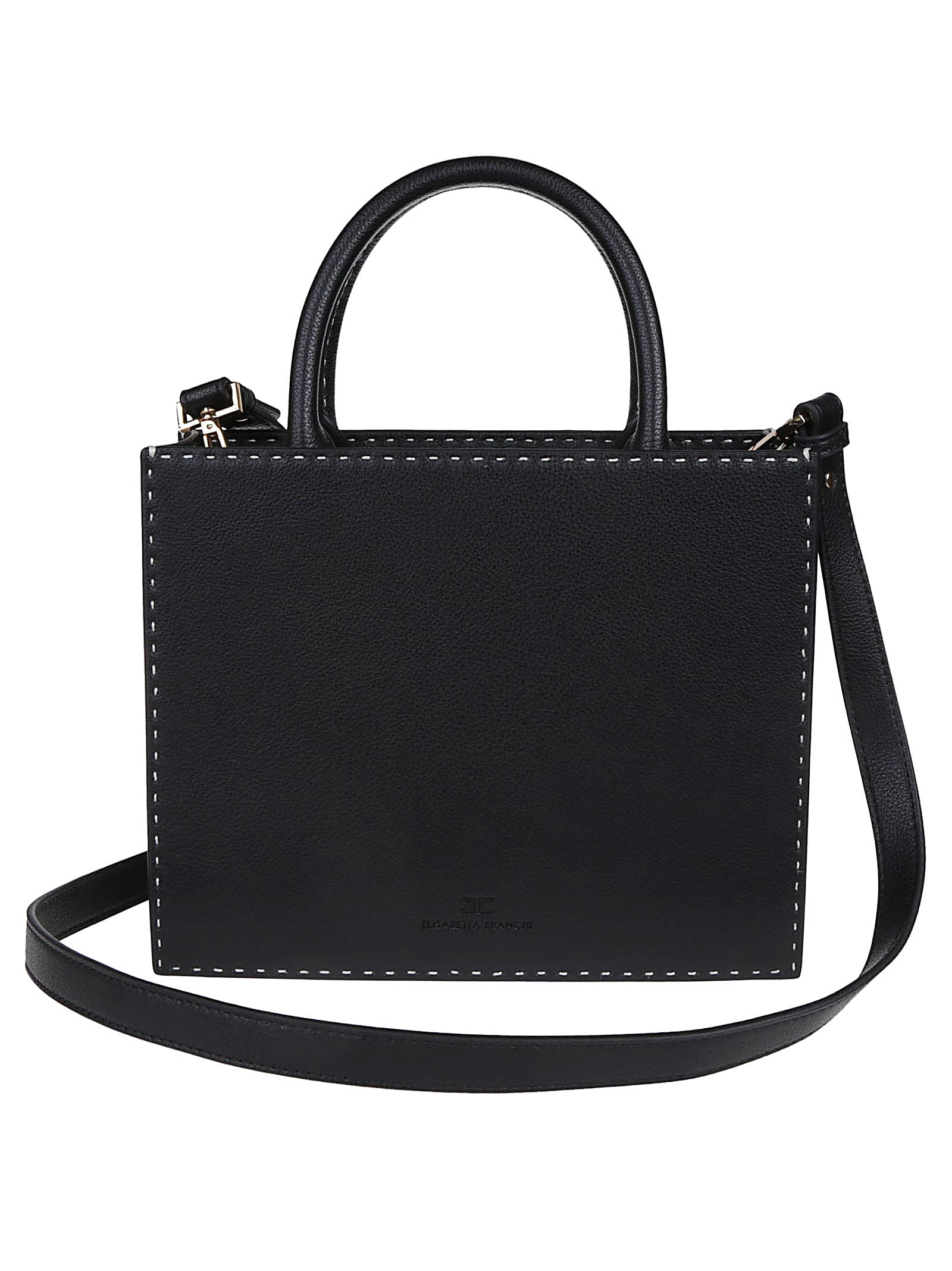 Elisabetta Franchi Logo-detail Shoulder Bag In Black