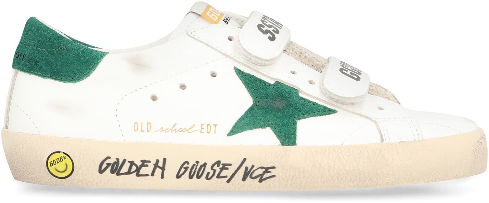 Shop Golden Goose Old School Low-top Sneakers In White