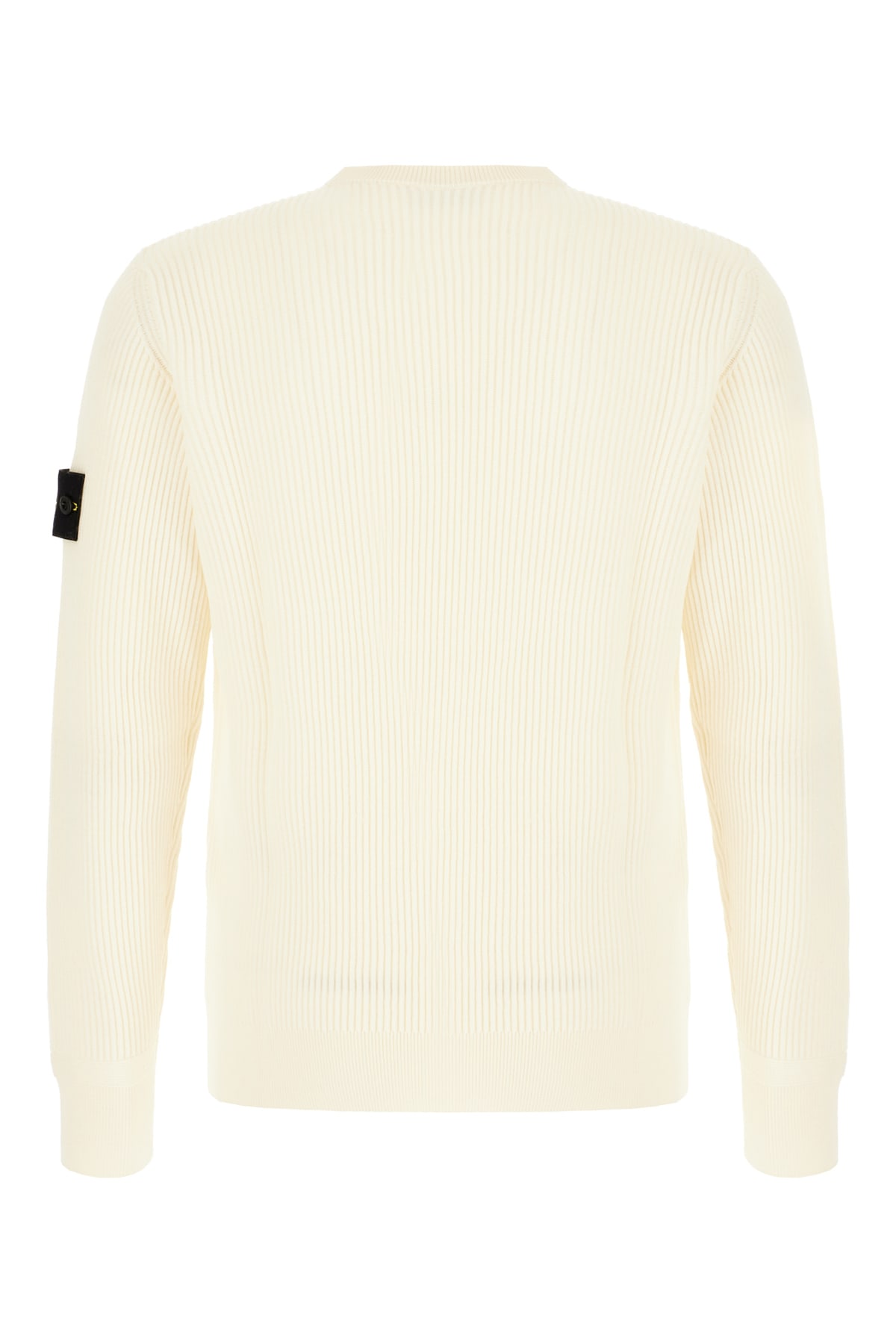 Stone Island Ivory Wool Sweater In White