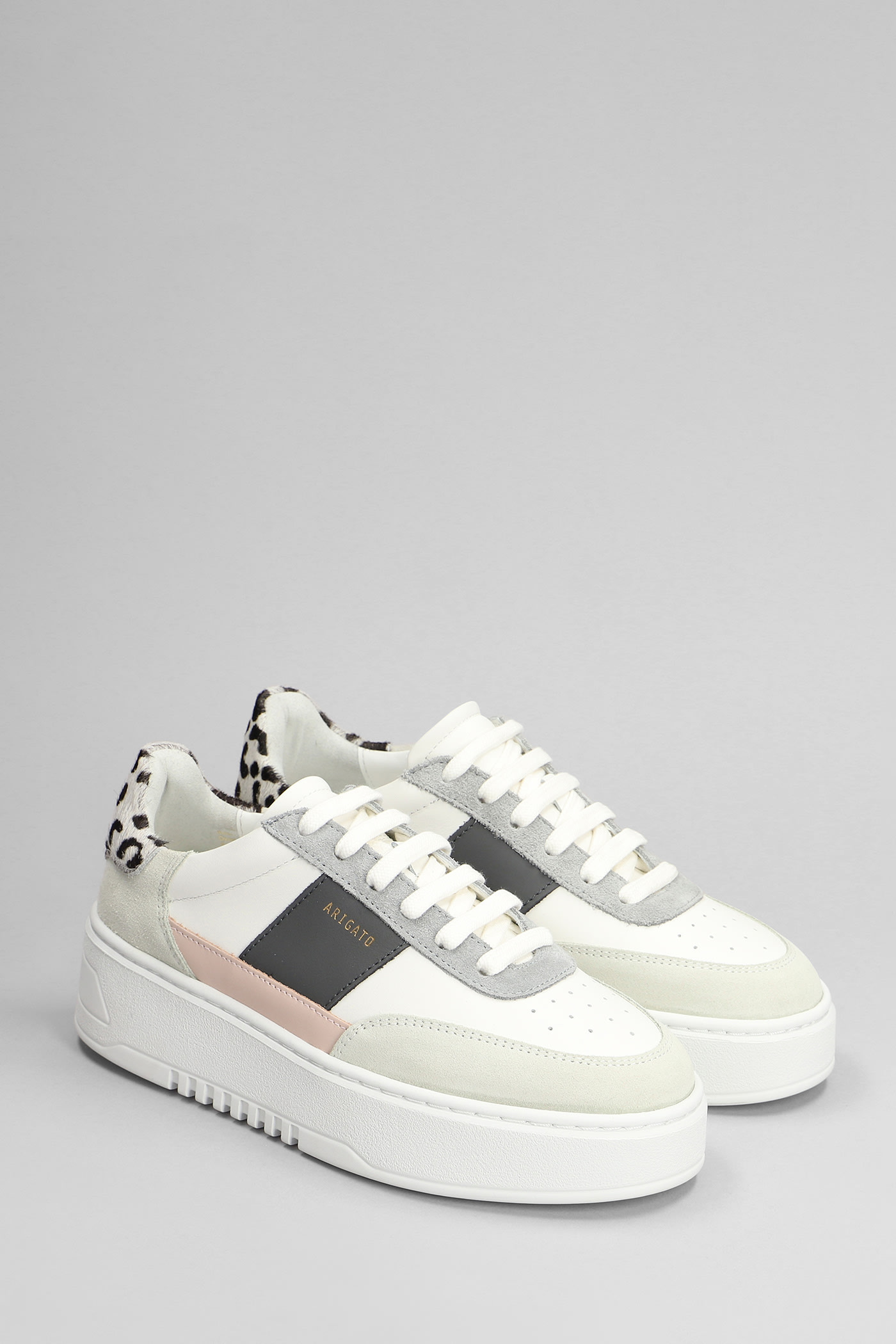 Shop Axel Arigato Orbit Sneakers In White Suede And Leather