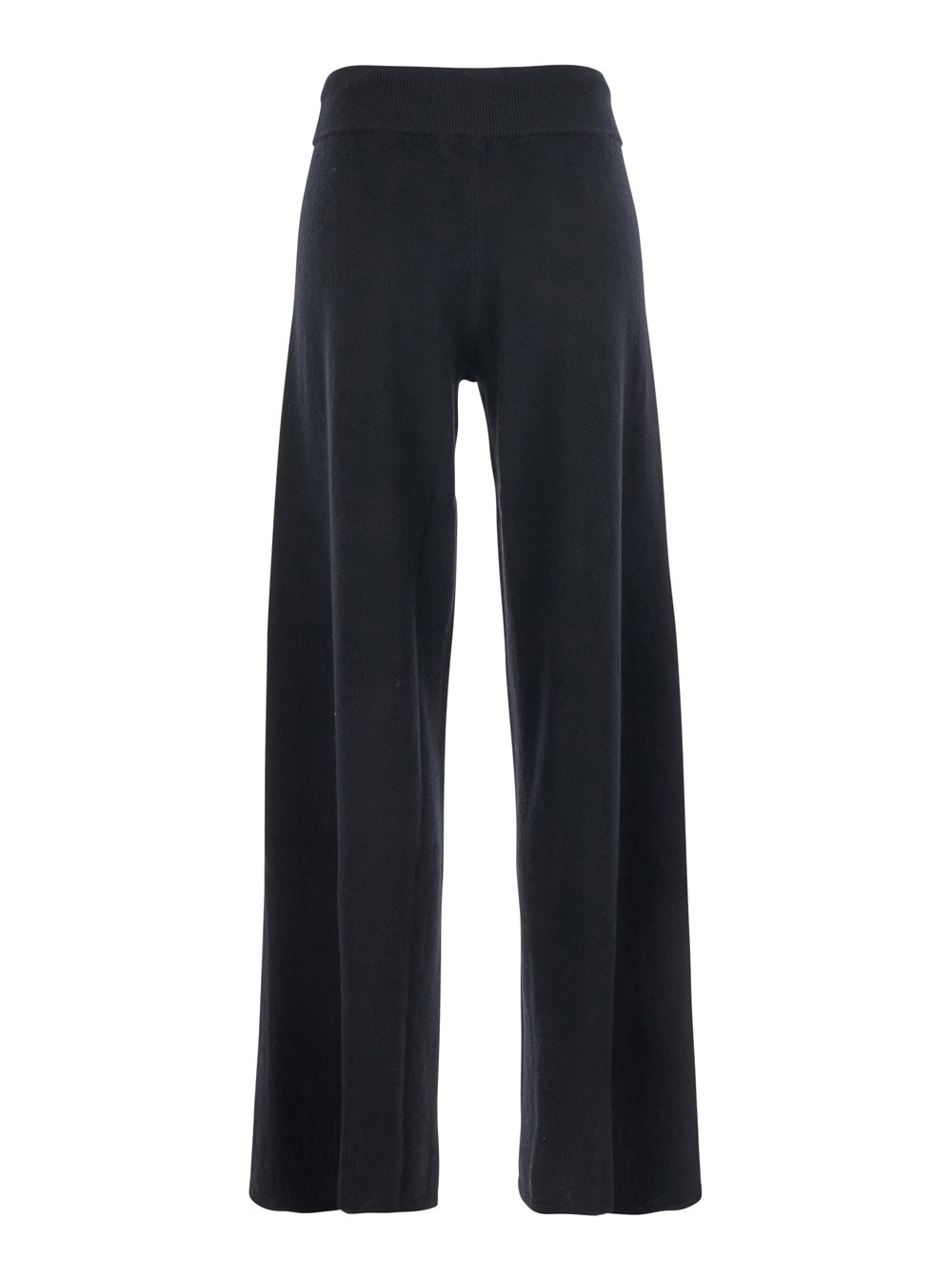 Lisa Yang Sofi Black Pants With Elastic Drawstring Waist In Cashmere Woman In Black