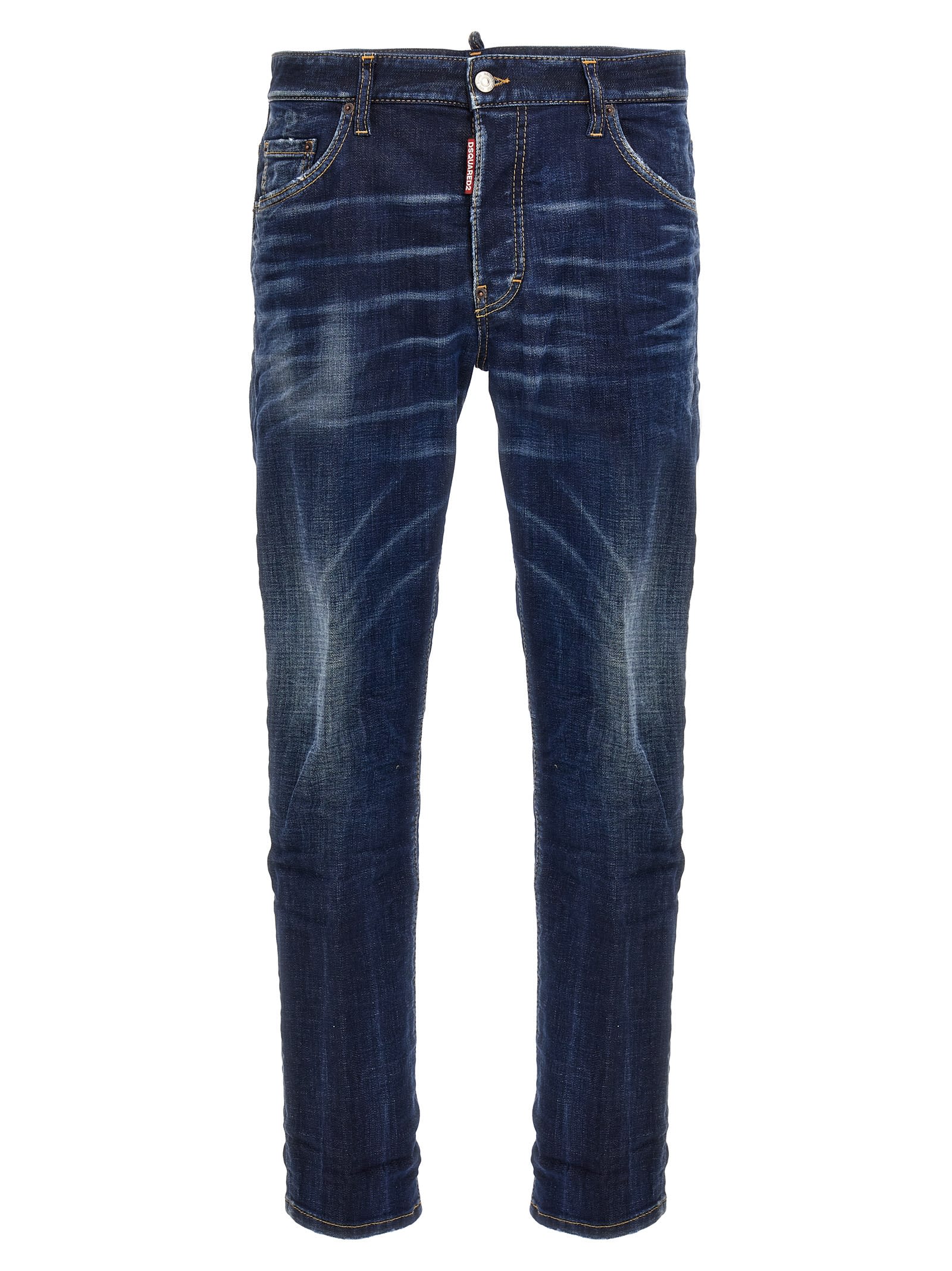 Shop Dsquared2 Skater Jeans In Navy Blue