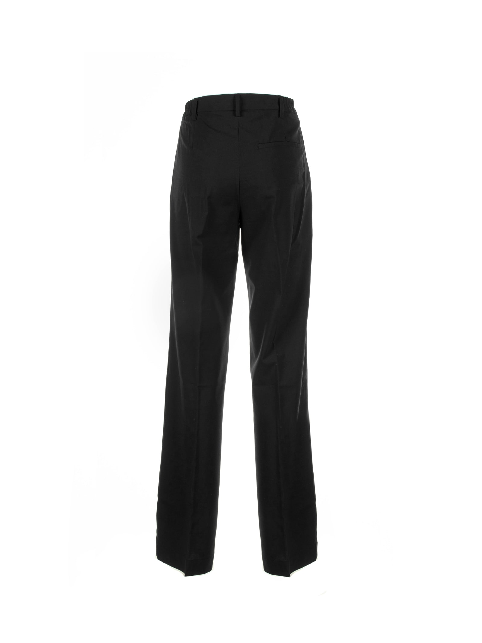Shop Myths Black High-waisted Trousers In Nero