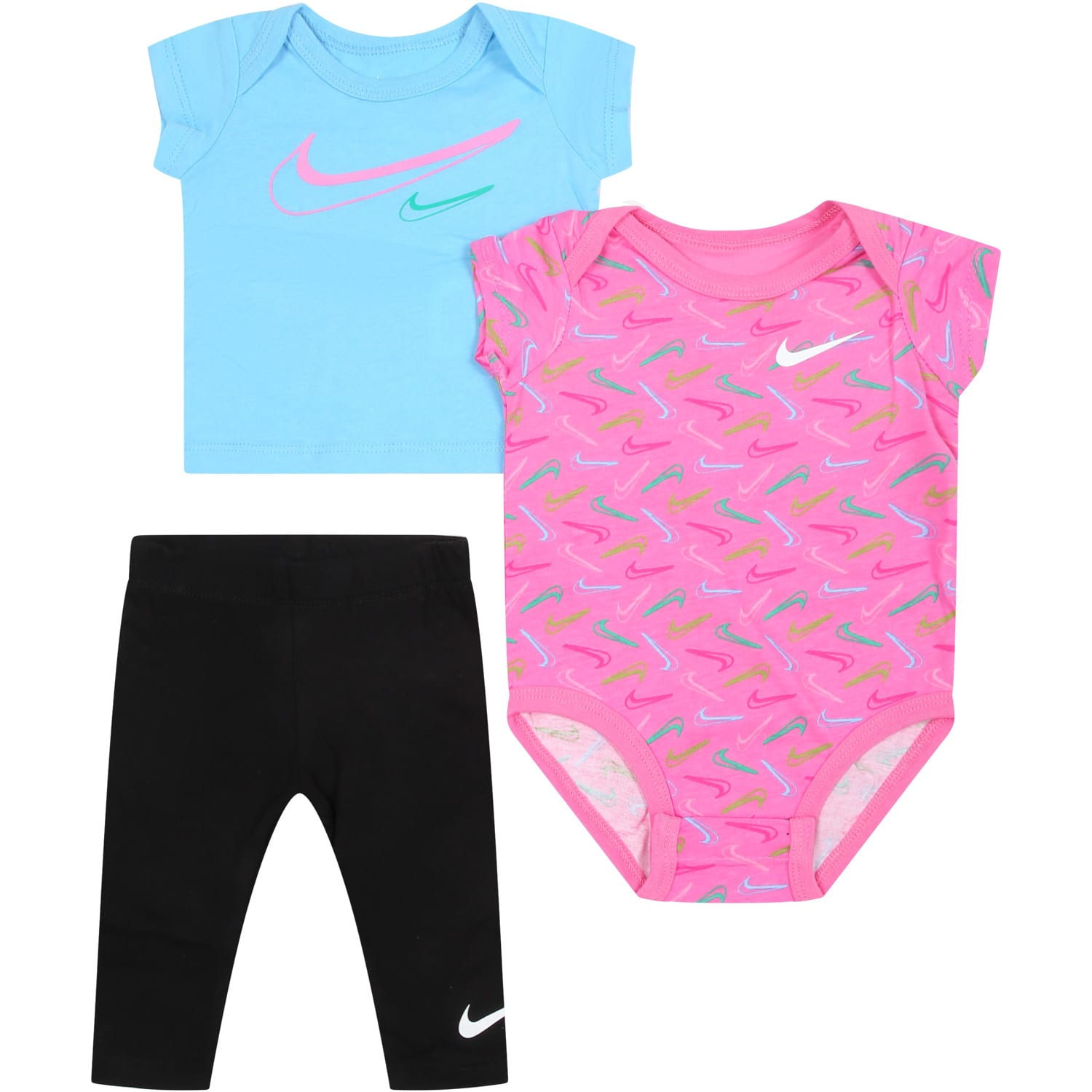 Nike Multicolor Suit For Baby Girl With Swoosh In Multicolor