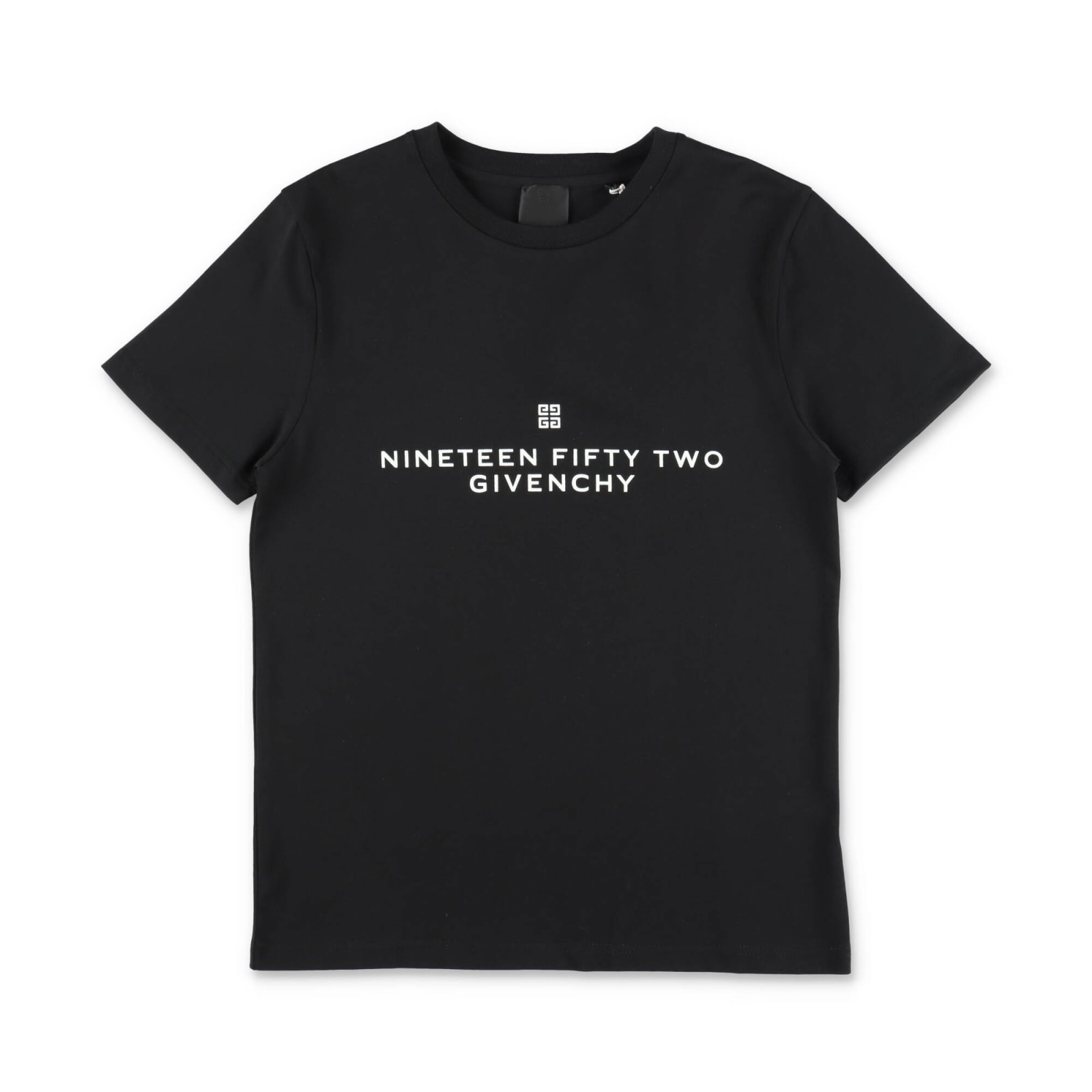 Givenchy T-shirt Nera In Jersey Di Cotone Bambino