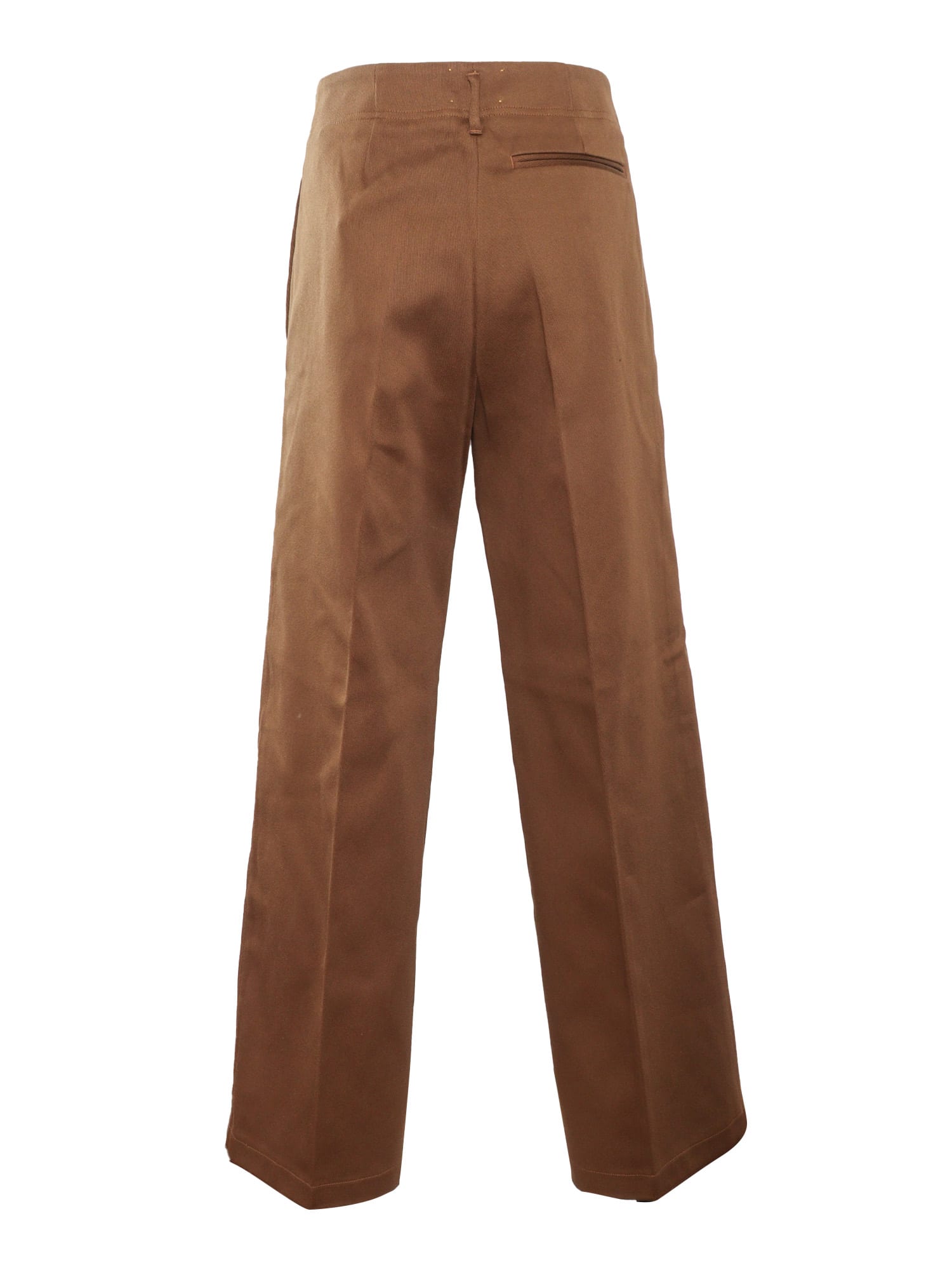 Shop Forte Forte Heavy Cotton Cover Stright Leg Trousers In Green
